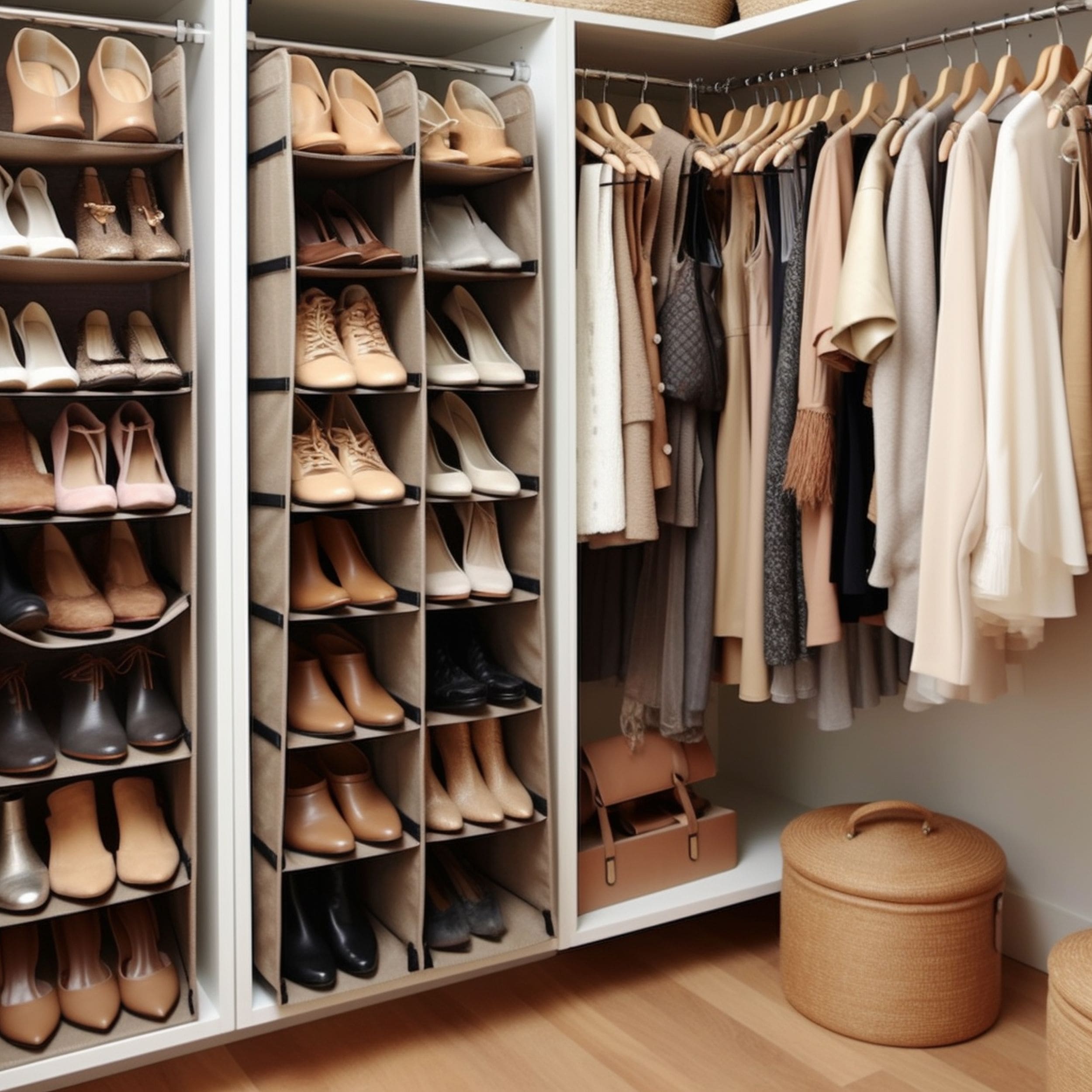 Shoe Racks in Closet