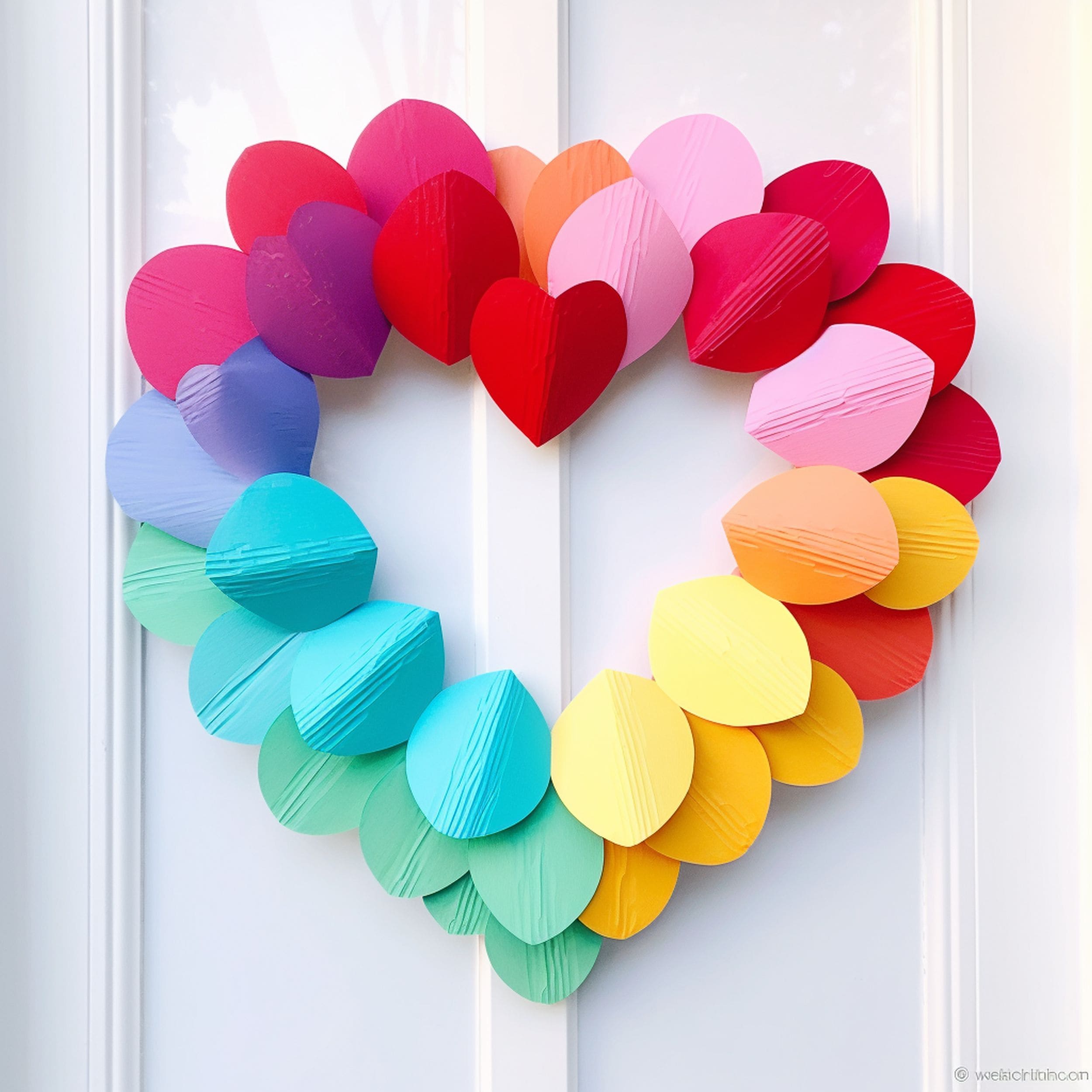 Heart Shaped Paper Plate Summer Wreath