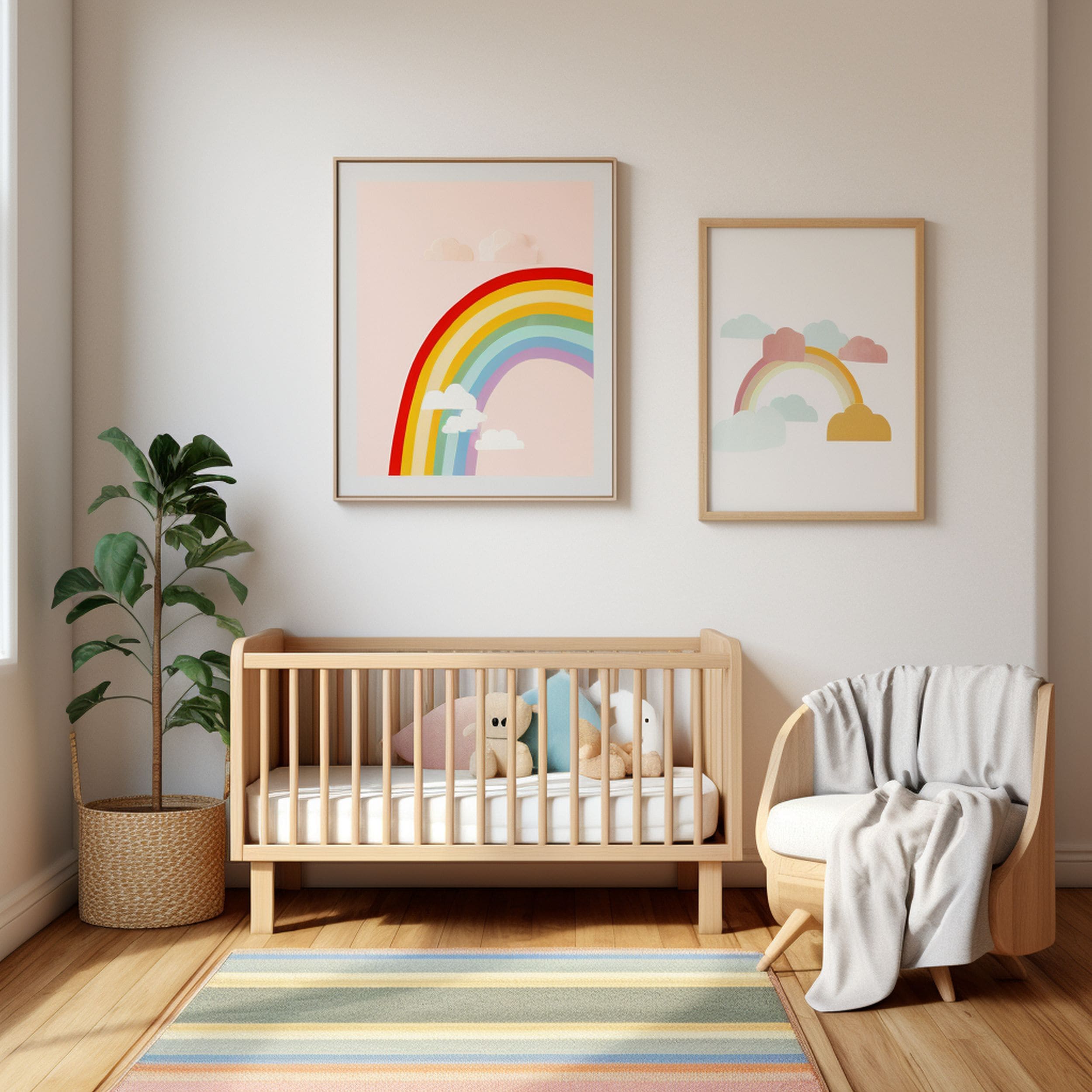 Rainbow Artwork in Nursery