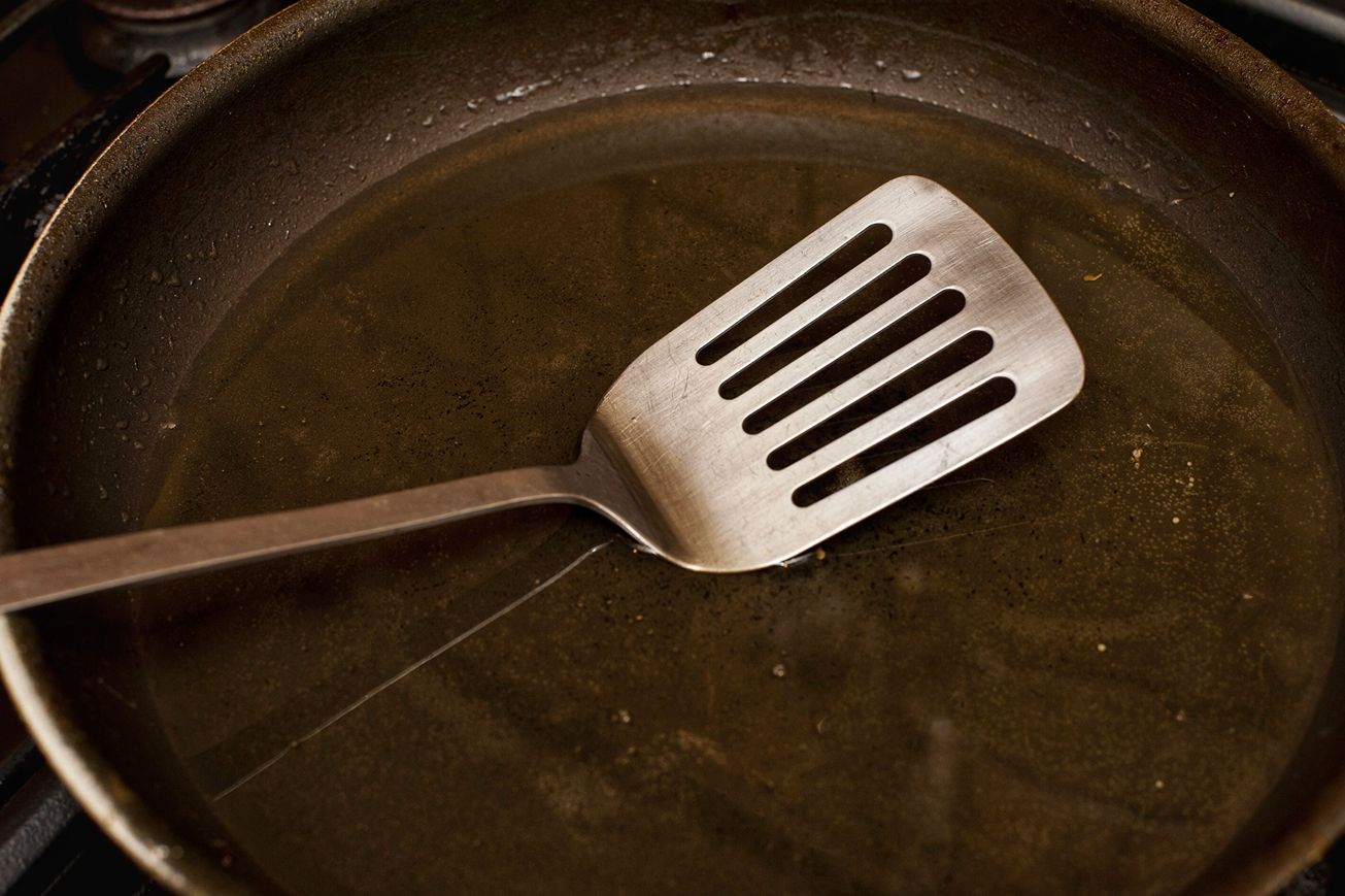 Metal Utensil in Pan