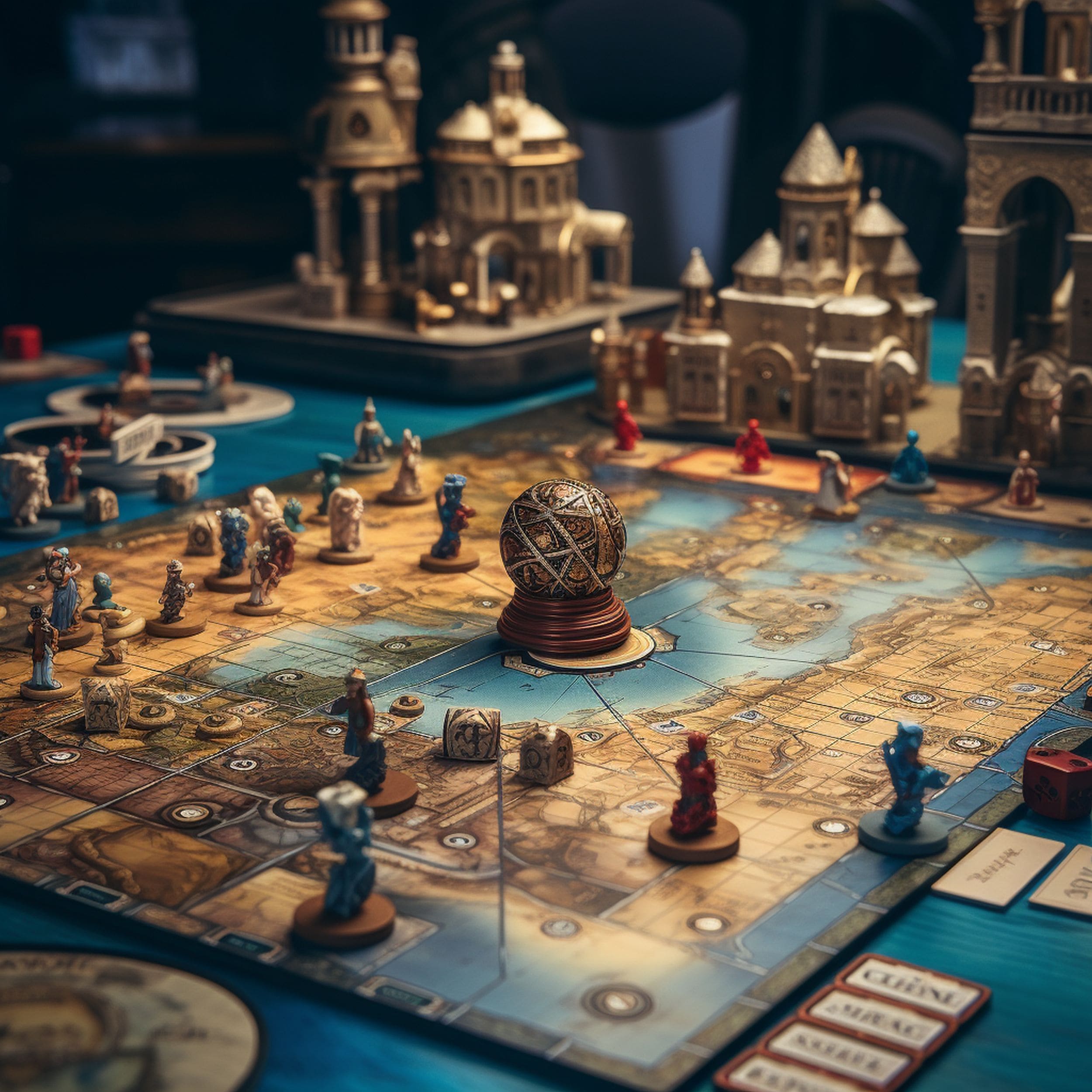 Close up of a Boardgame Playing Board