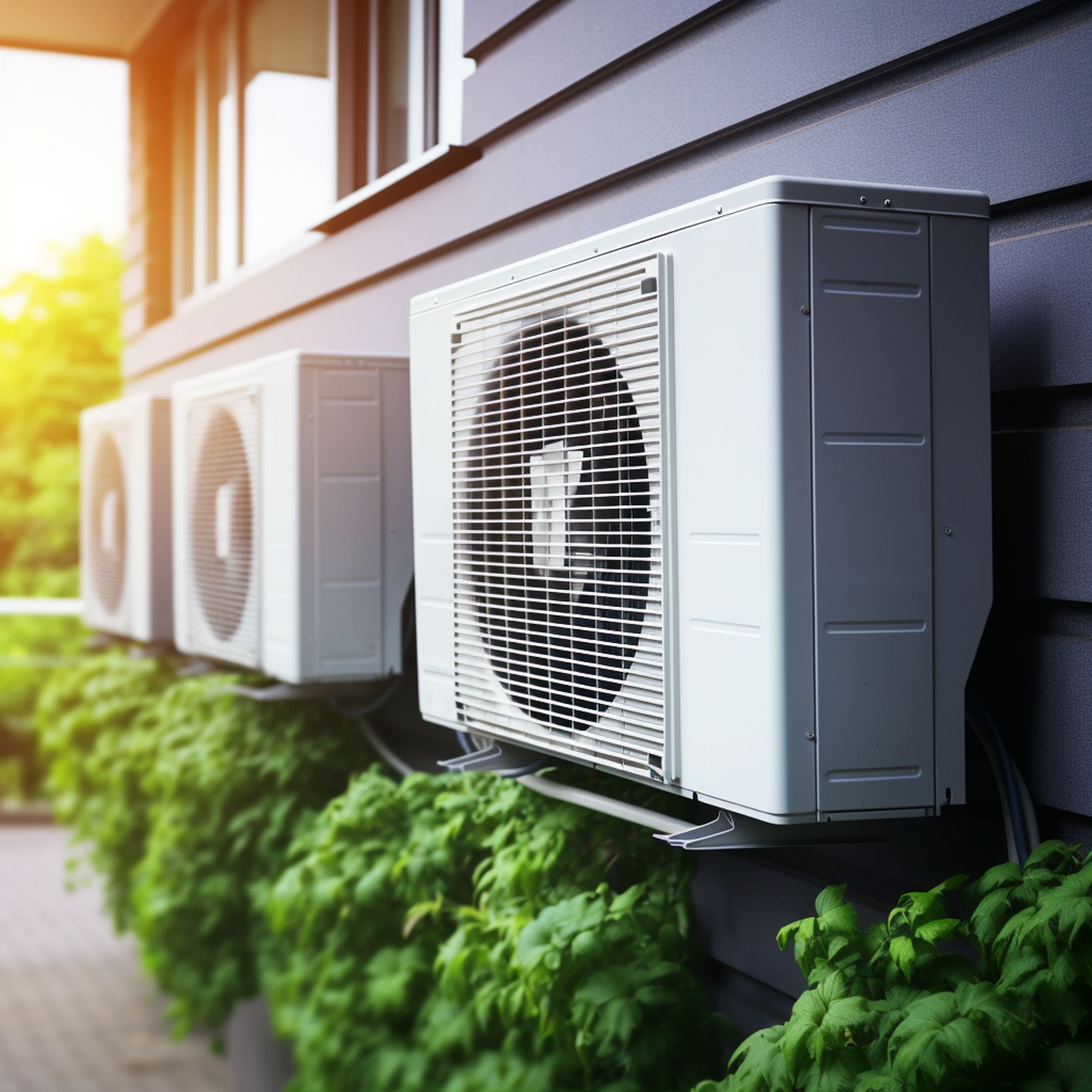 AC Units Installed on House Siding