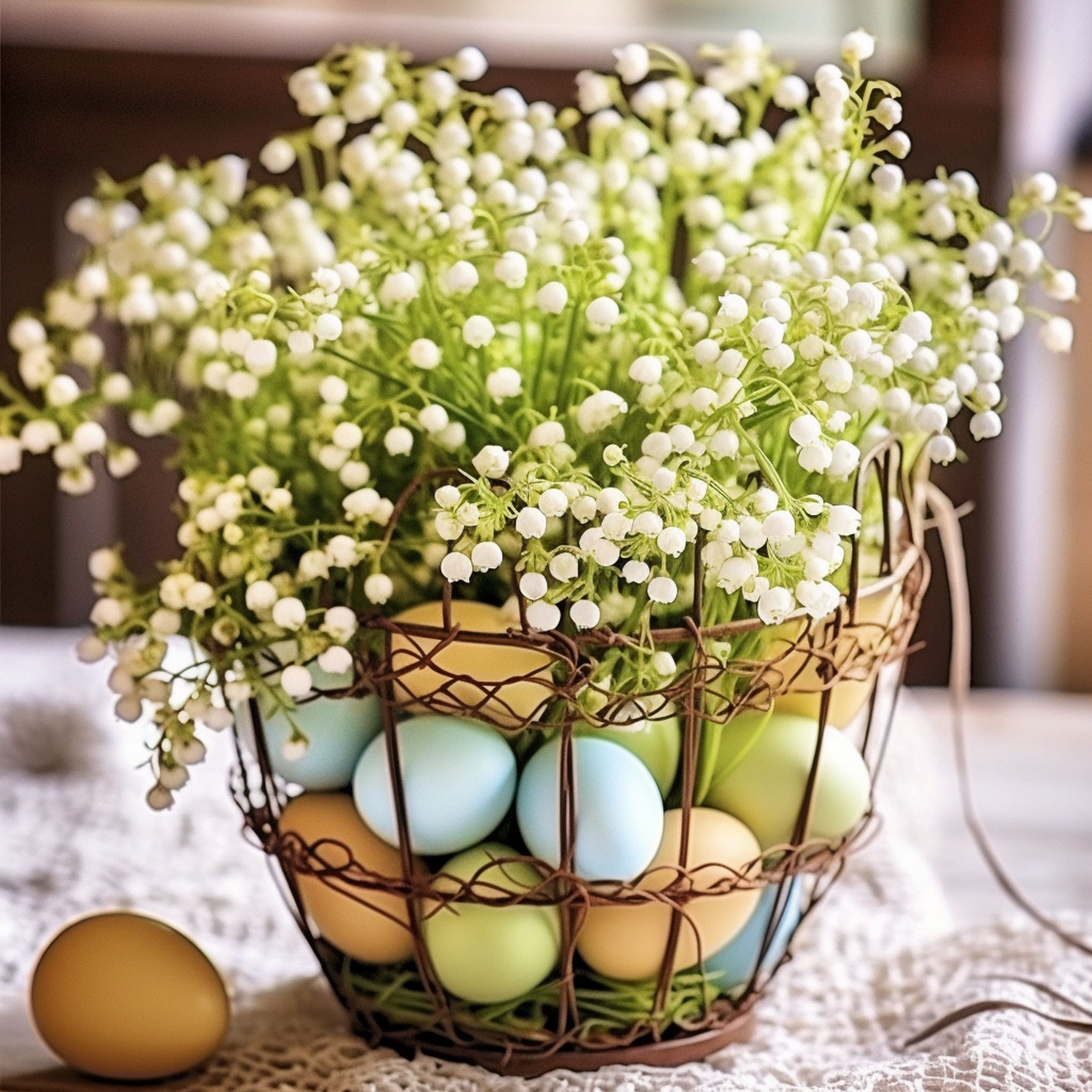 Babys Breath Easter Flower Arrangement