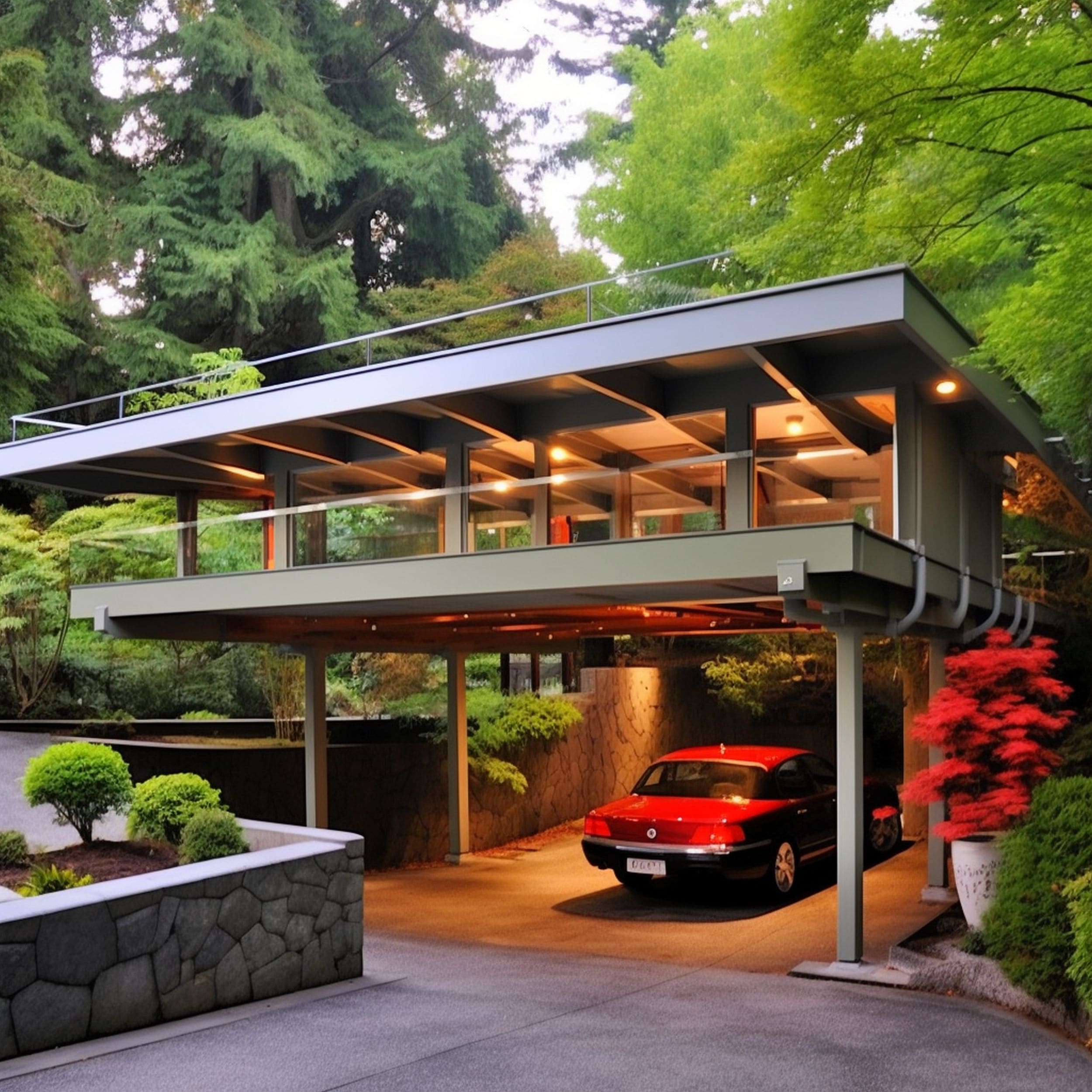 Carport Under Terrace