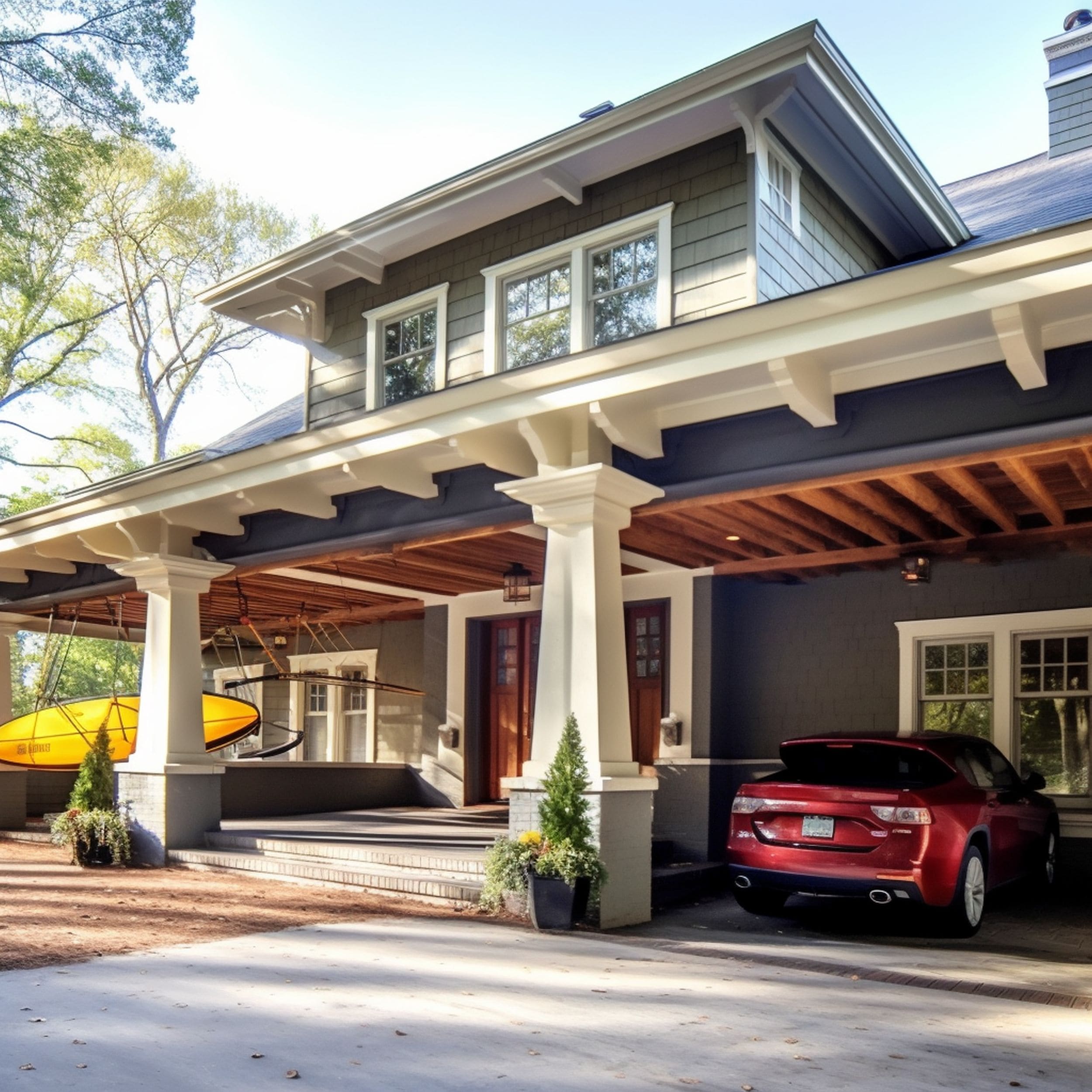 Carport Integrated With Homes Entryway