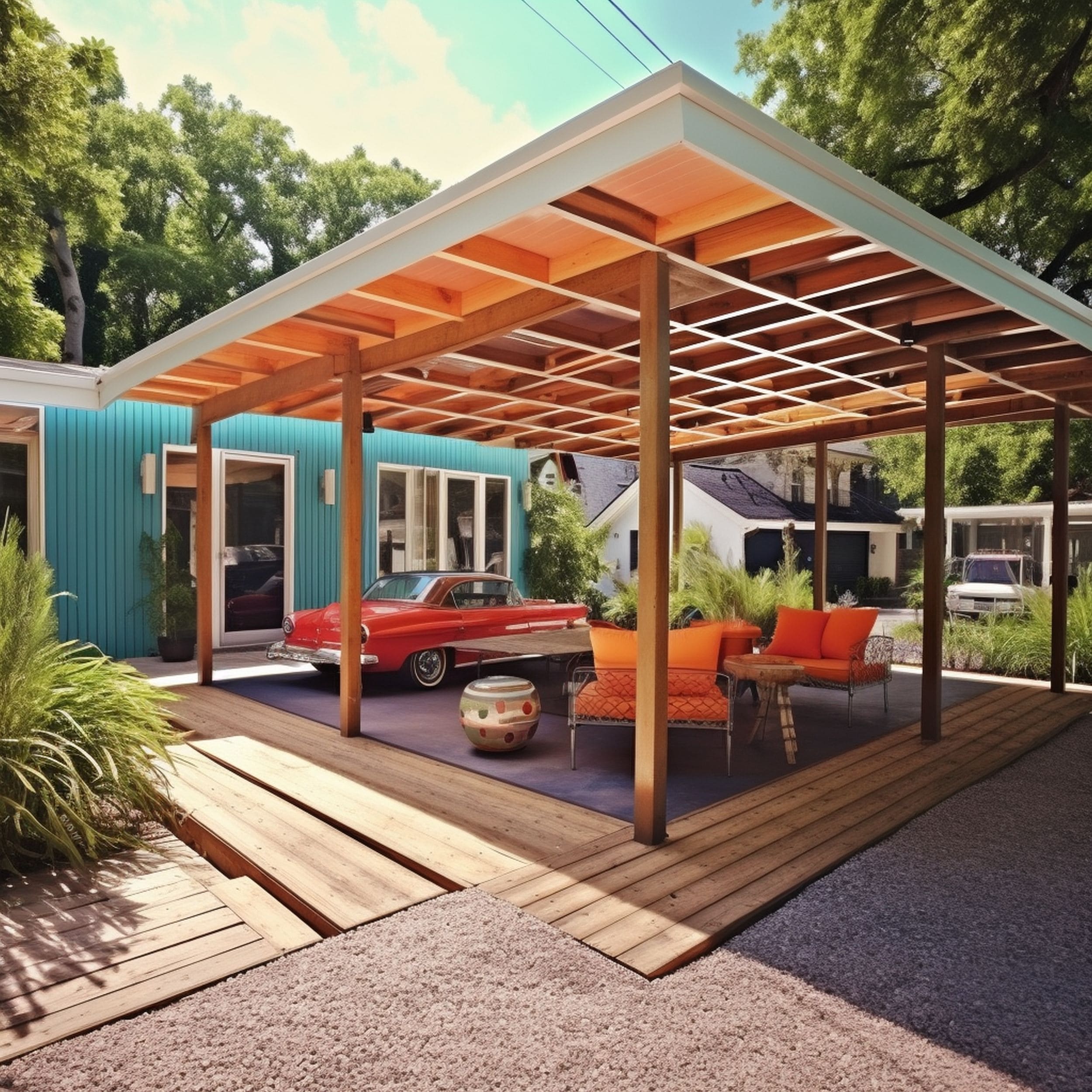 Carport With Patio Zone