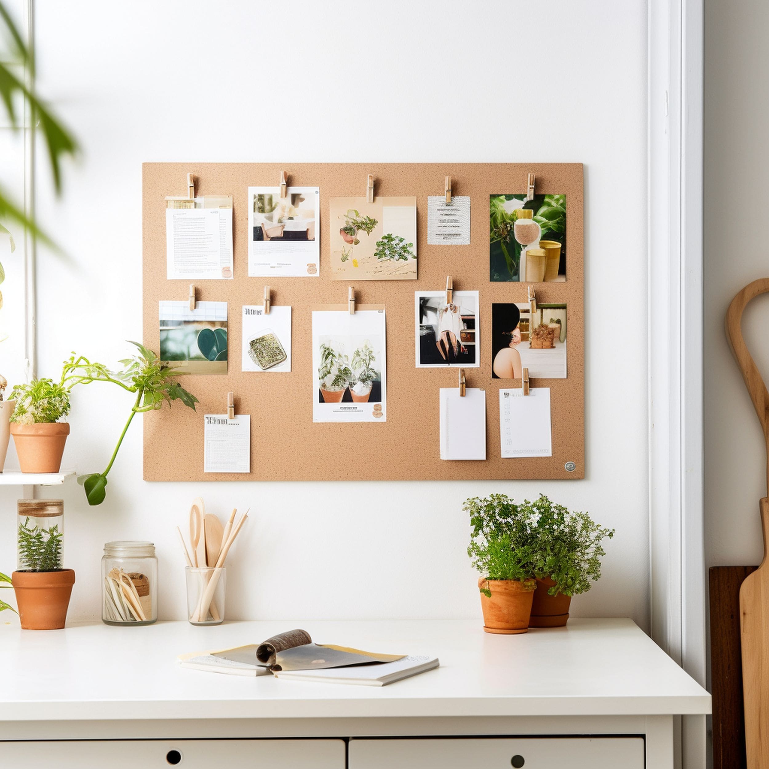 Bulletin Board Above Console Table