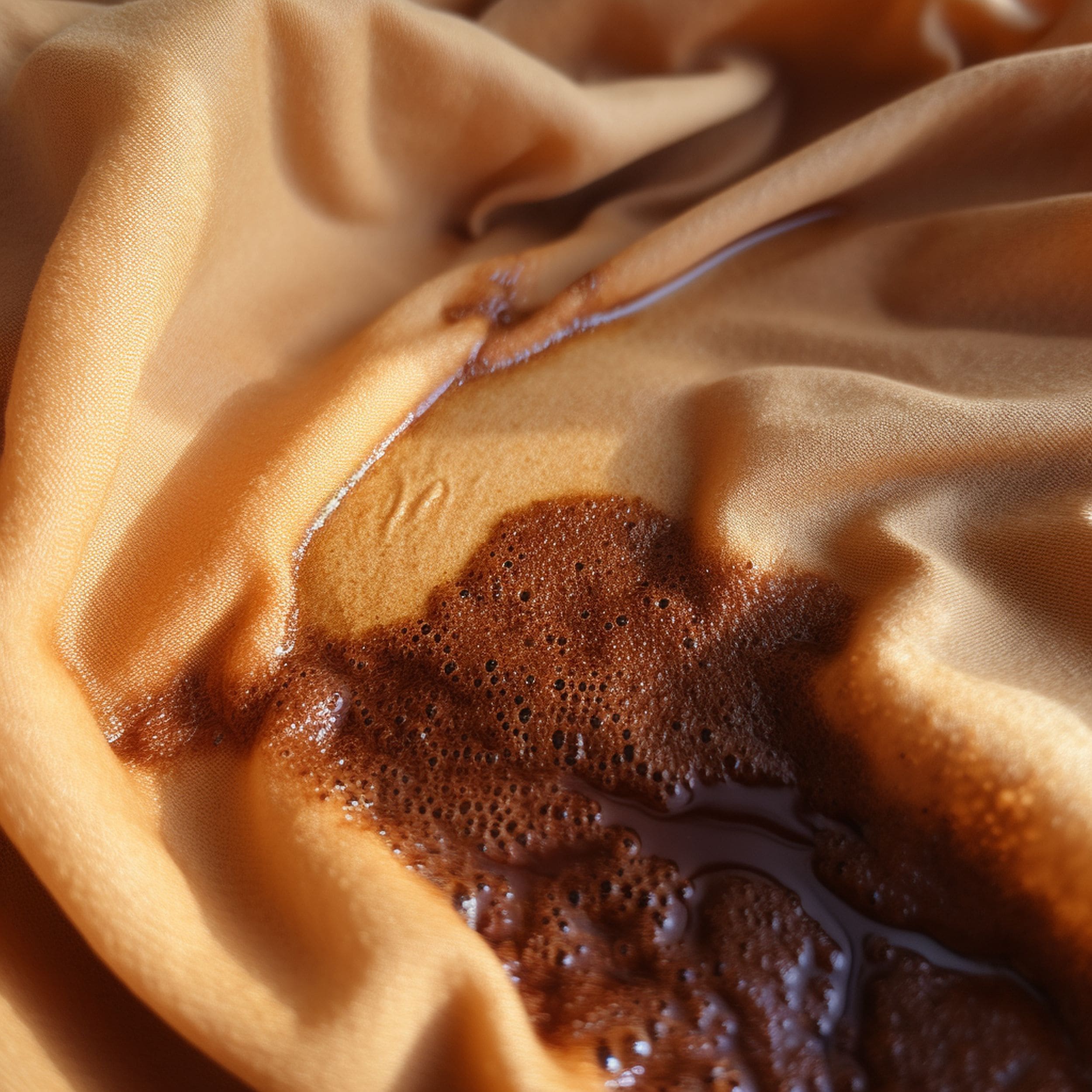 Chenille Blanket Stained by Coffee