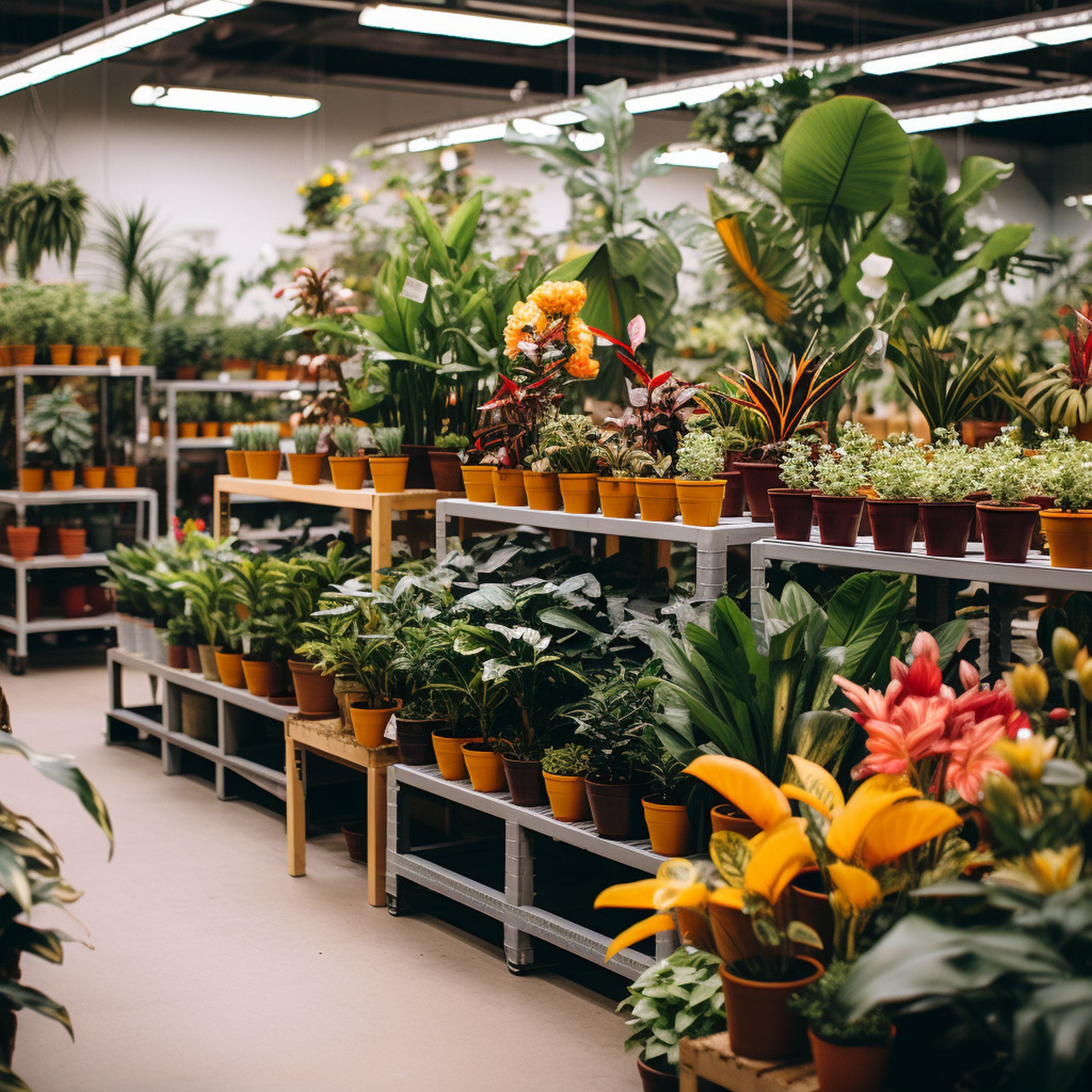 Plant Section at Home Improvement Store
