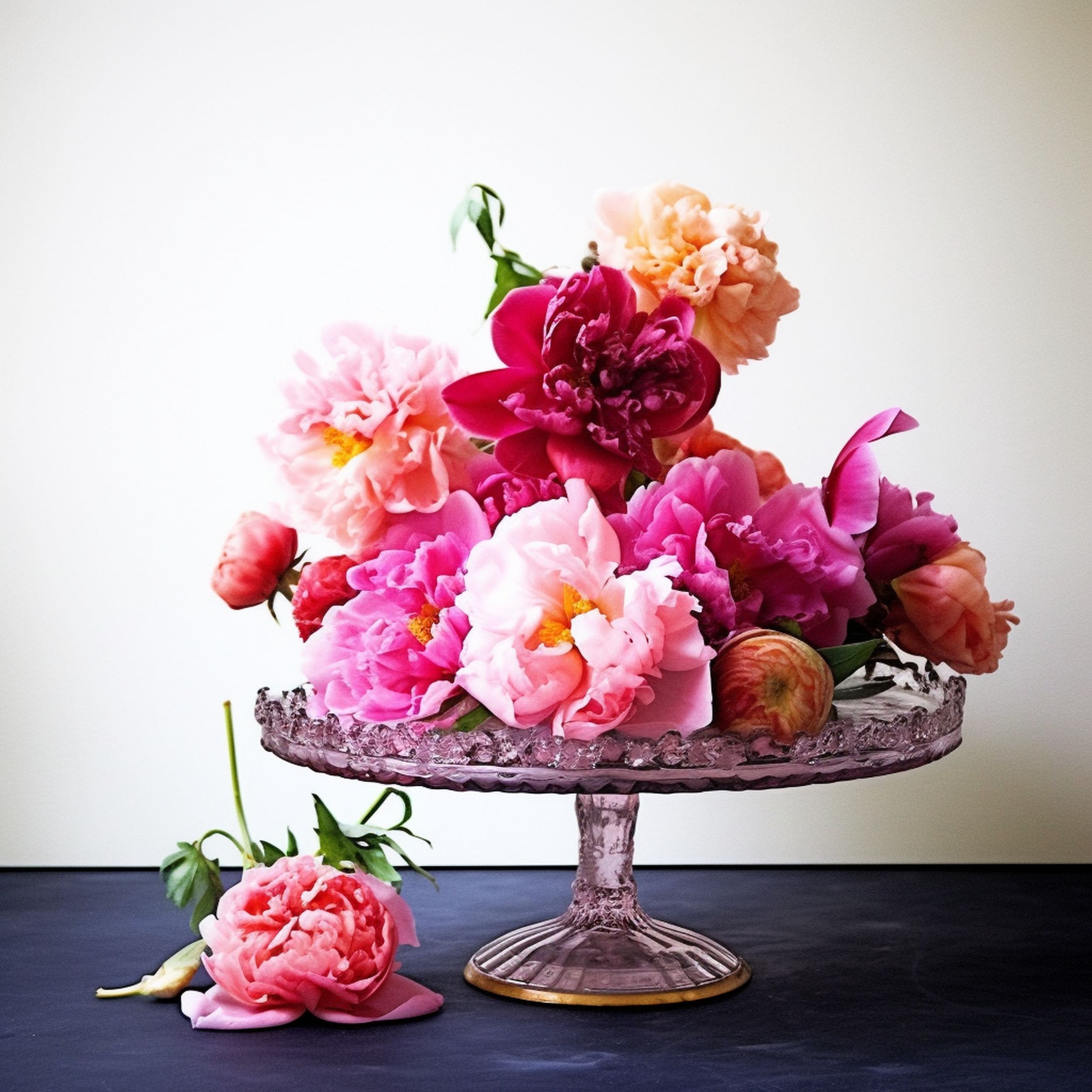Cake Stand Easter Flower Arrangement