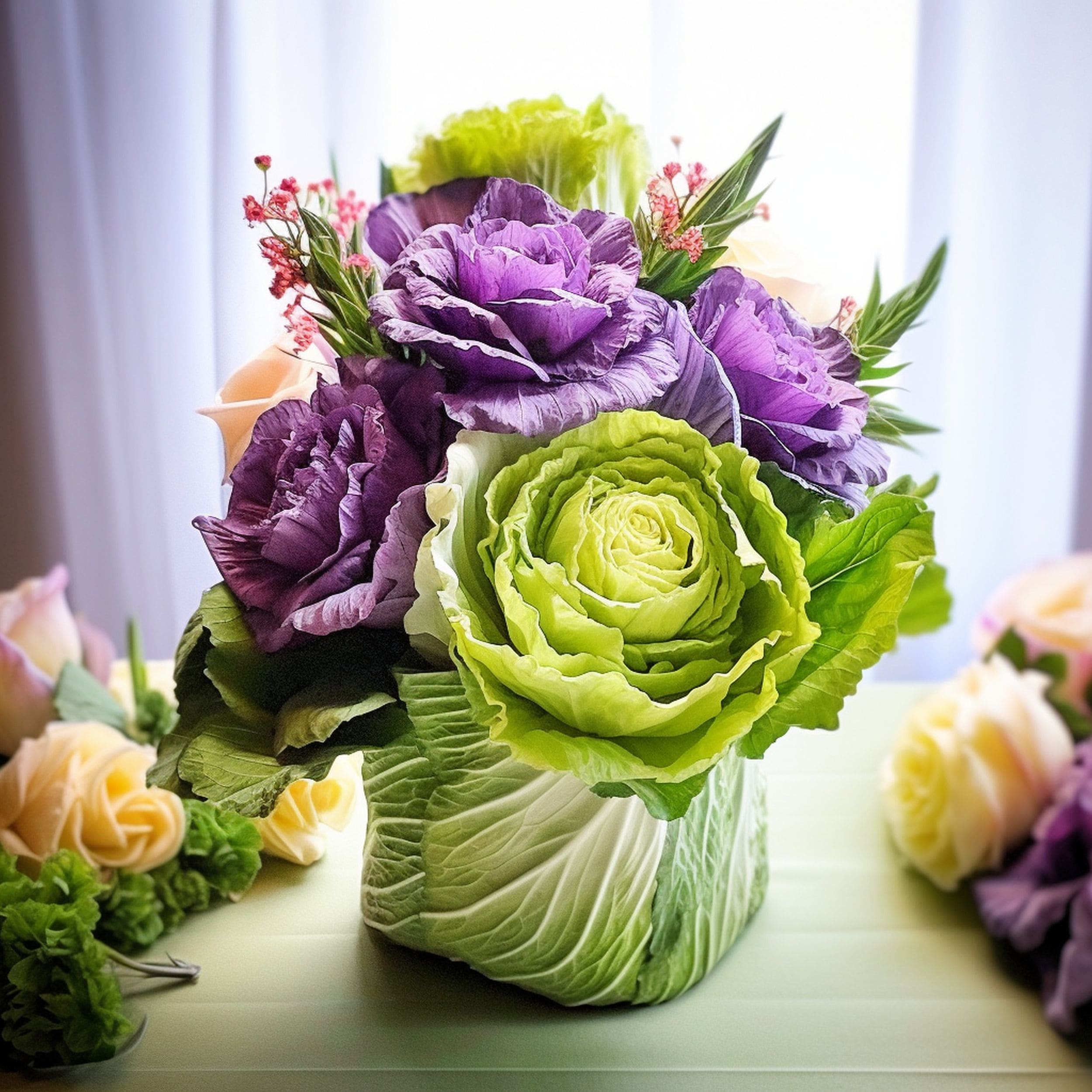 Cabbage Easter Flower Arrangement