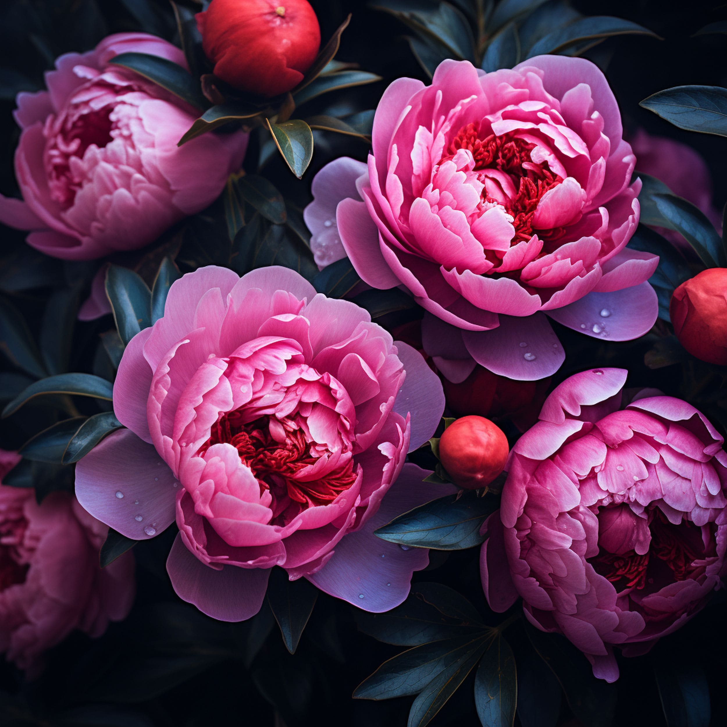 Close up of Peony Plant