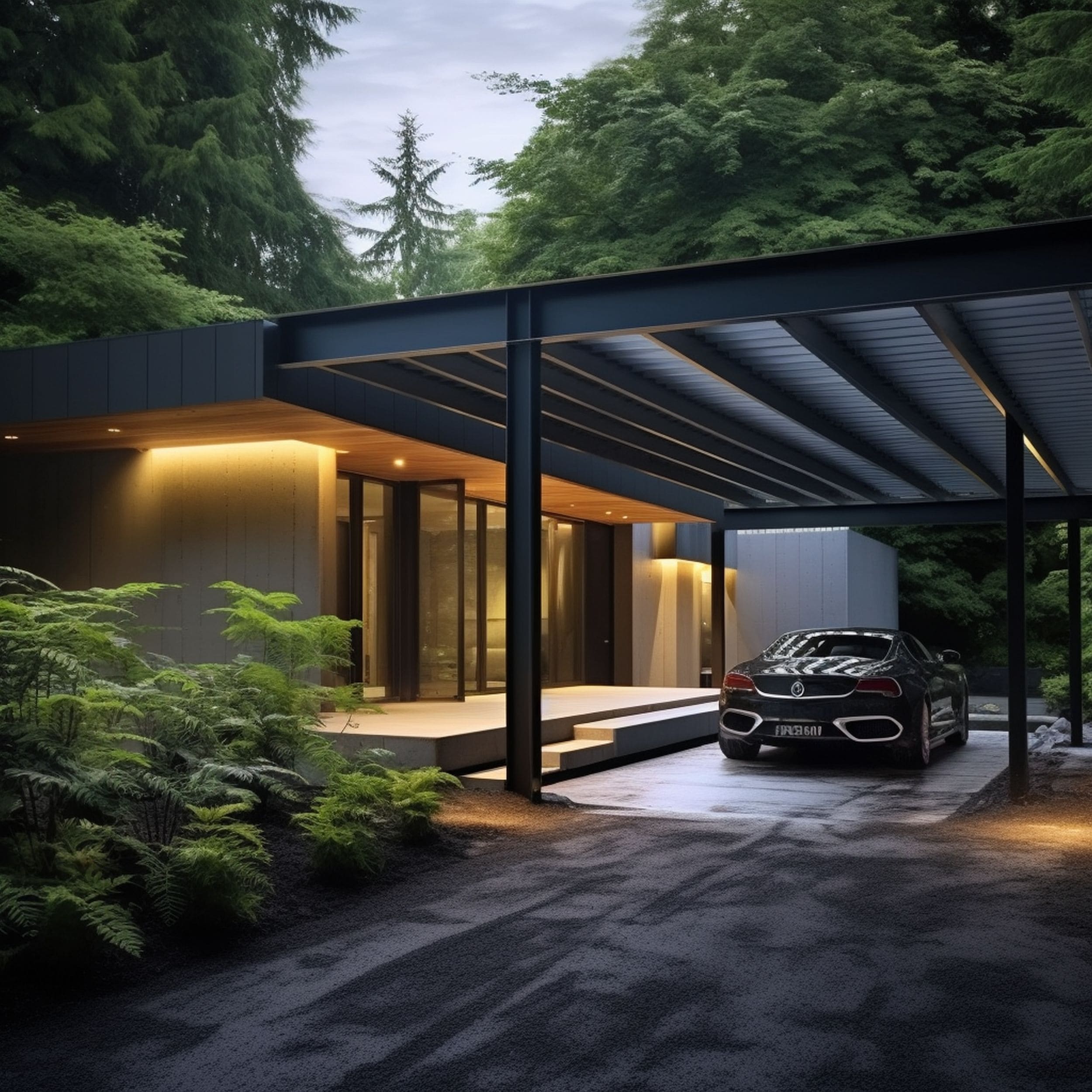 Sleek Modern Carport Design