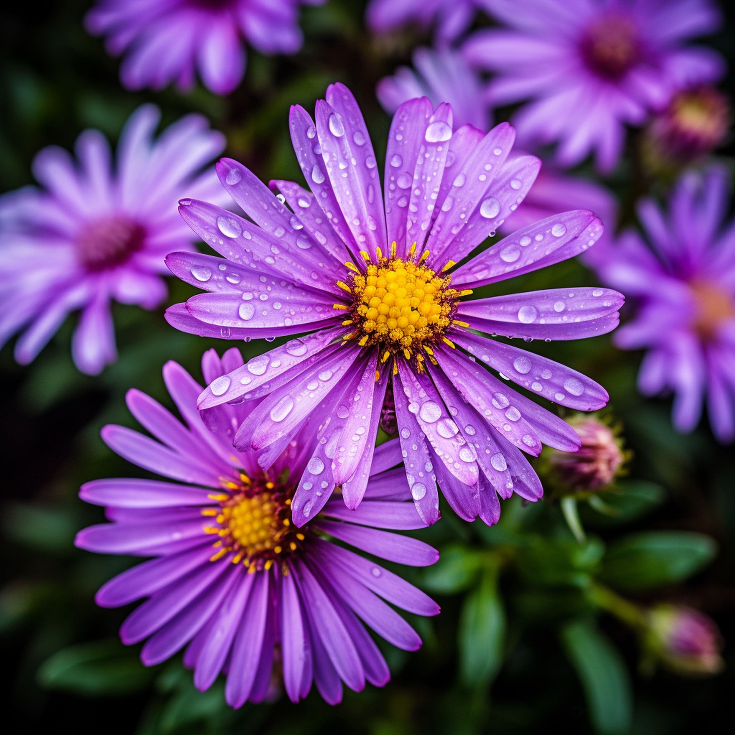 Close up of Aster Plant