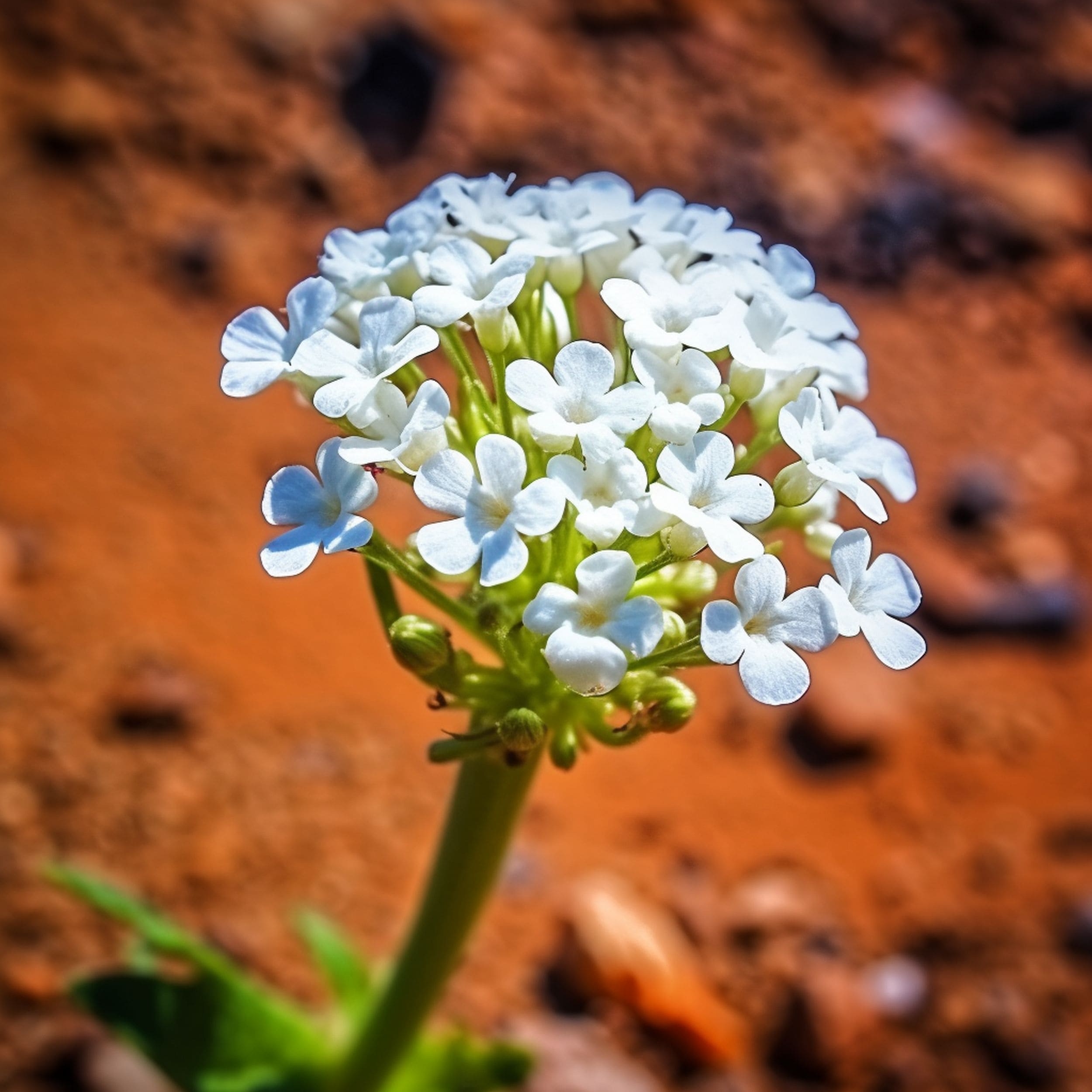 Close up of Fragrant Sand Verbena Plant