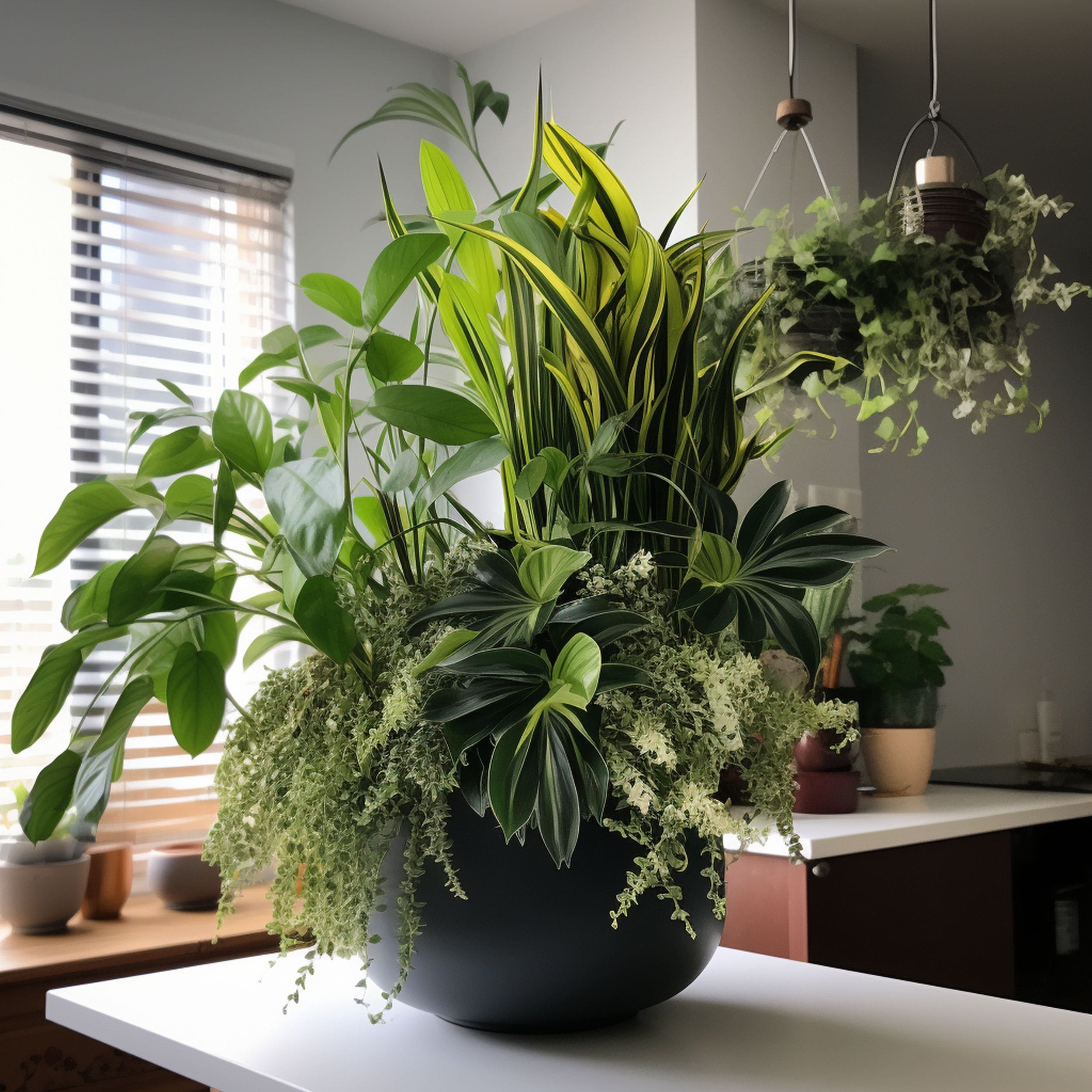Fake Plant in a Kitchen
