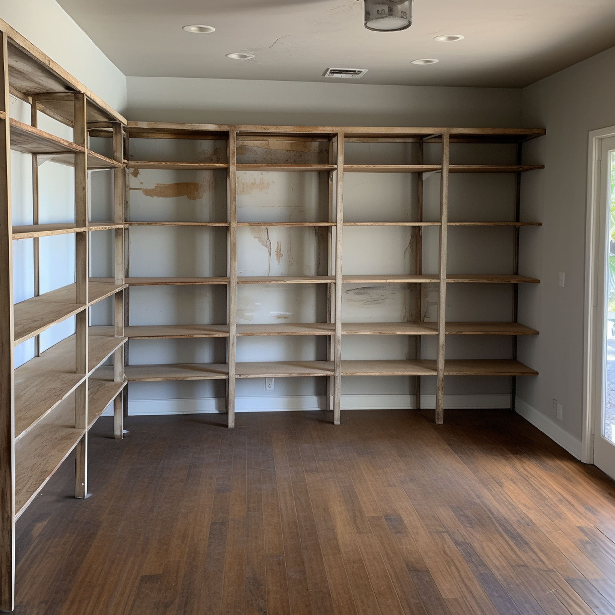 Empty Pantry With Storage Space