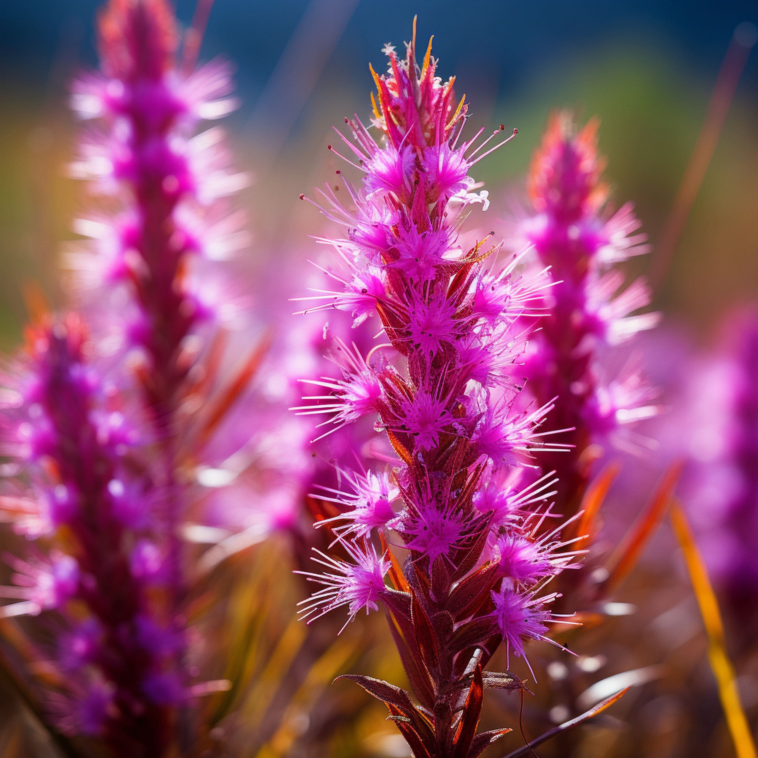 Close up of Blazing Star Plant