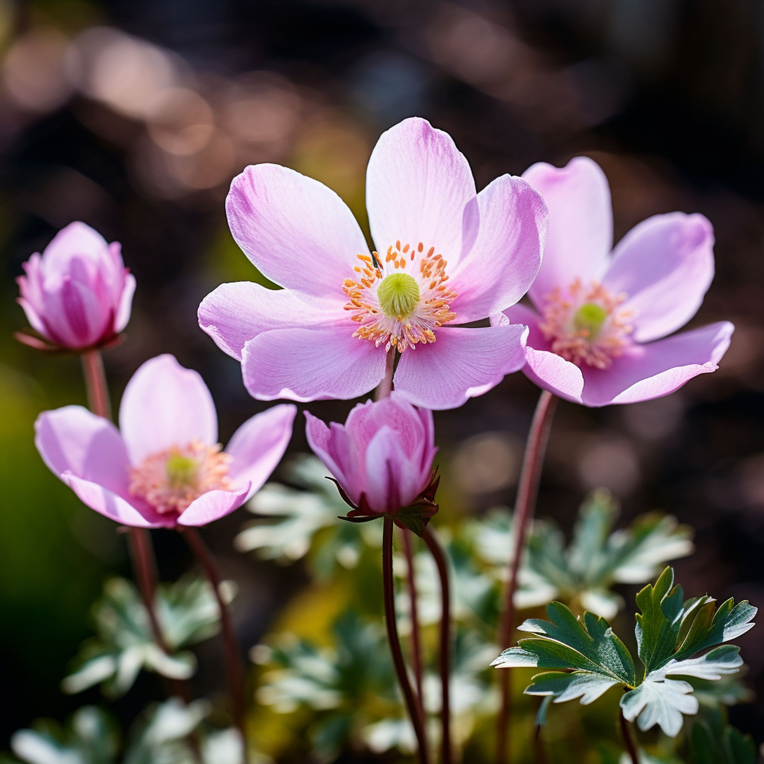 Close up of Meadow Anemone Plant