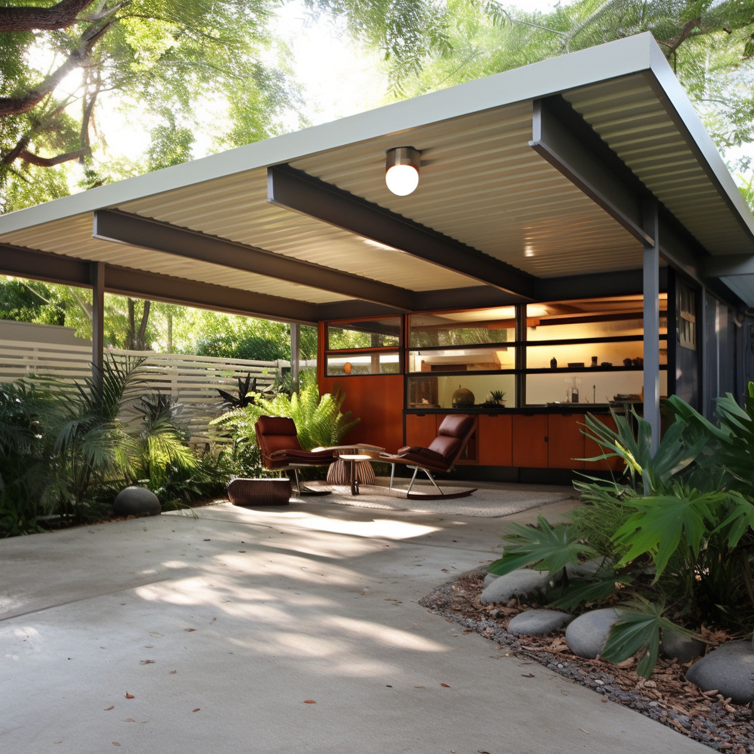 Mid Century Modern Carport Design