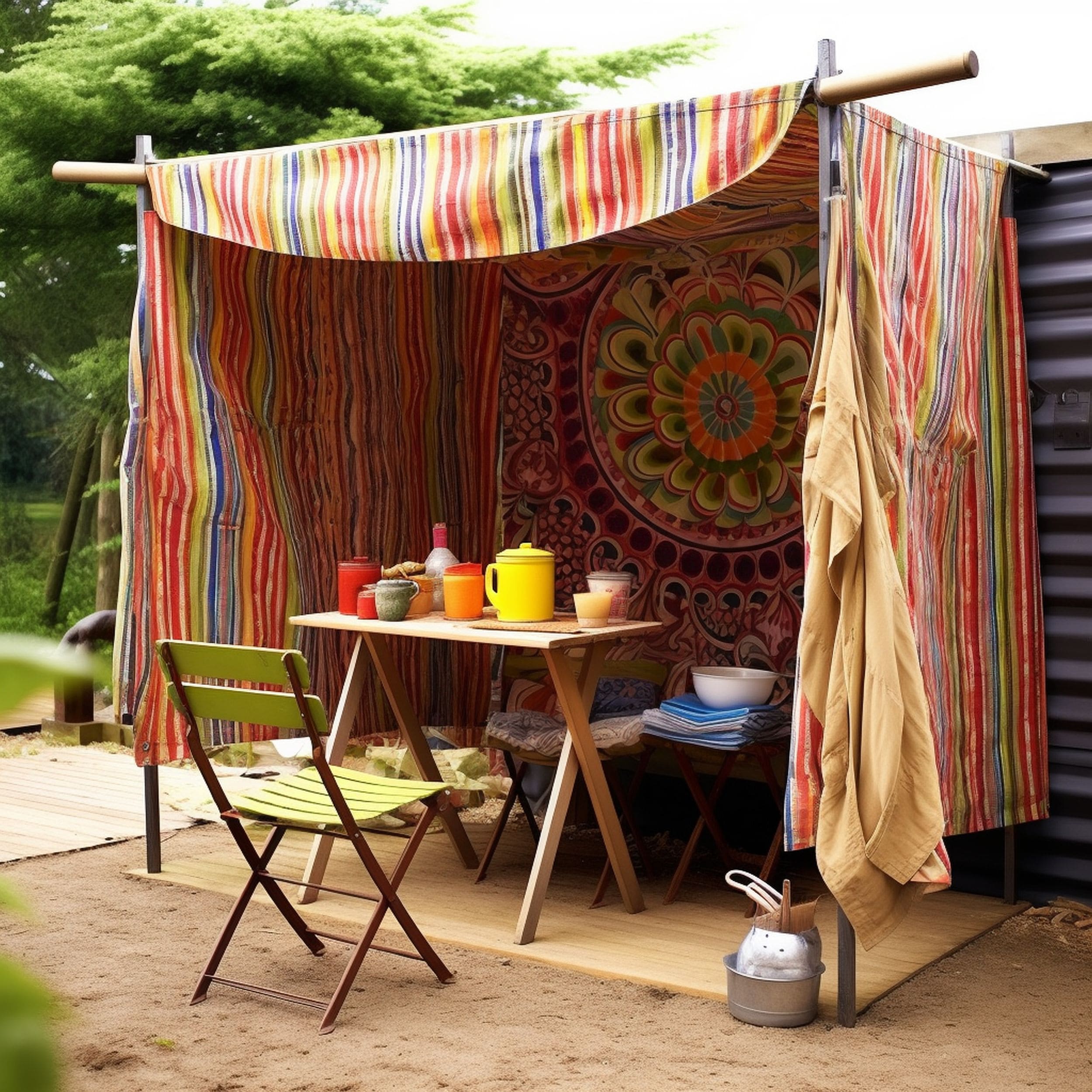 Portable Colorful Patio Awning