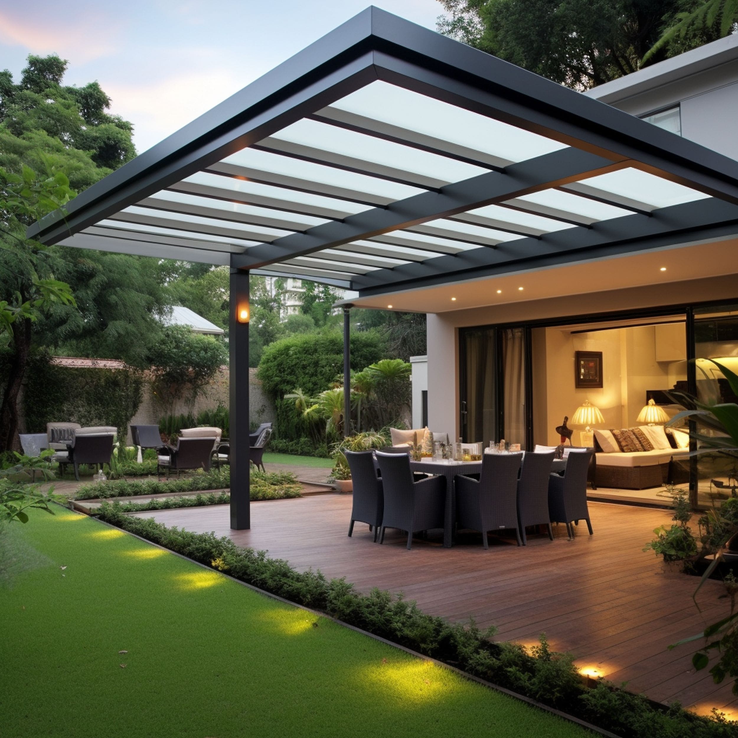 Modern Roof Extension Patio Awning