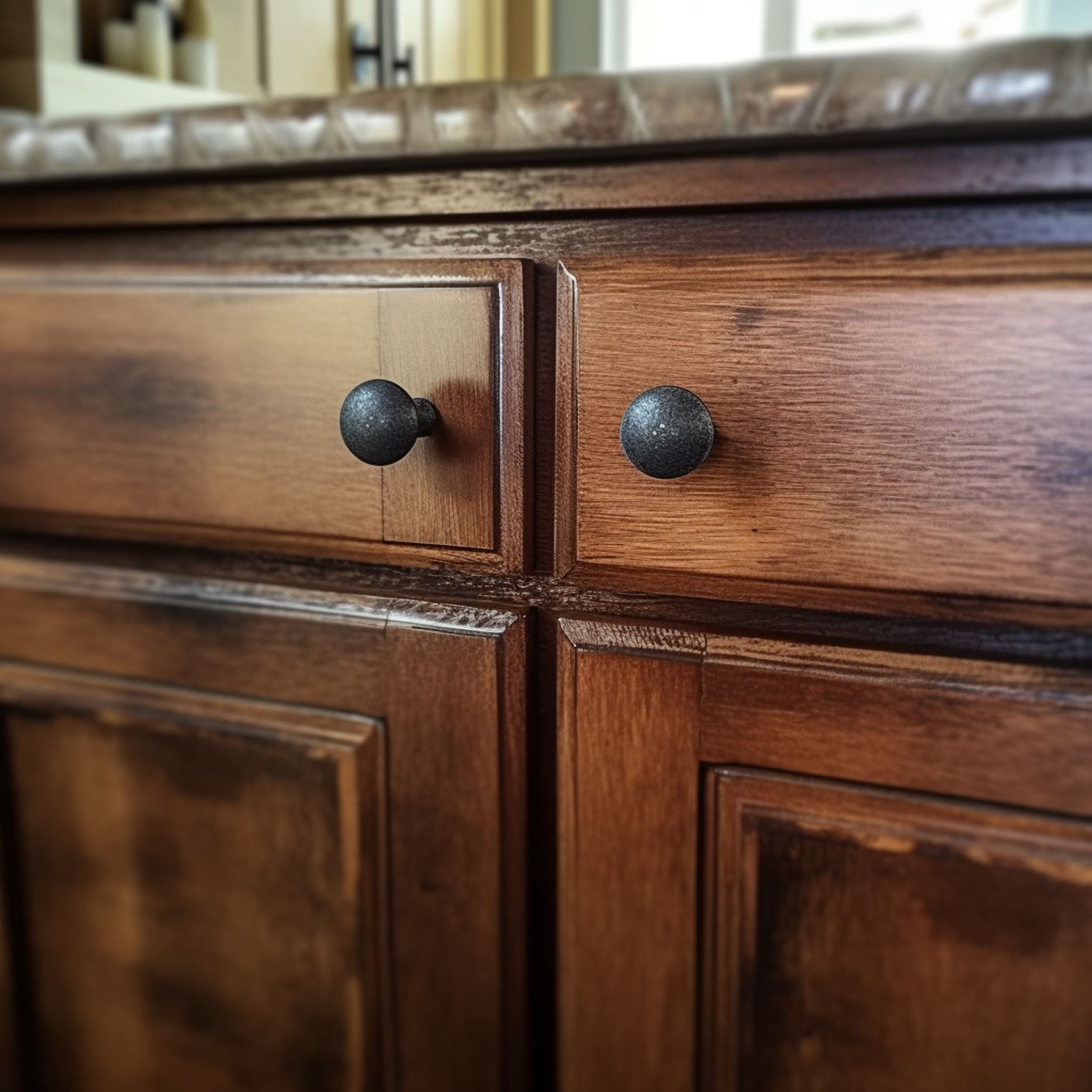 Worn Down Kitchen Cabinet Hardware