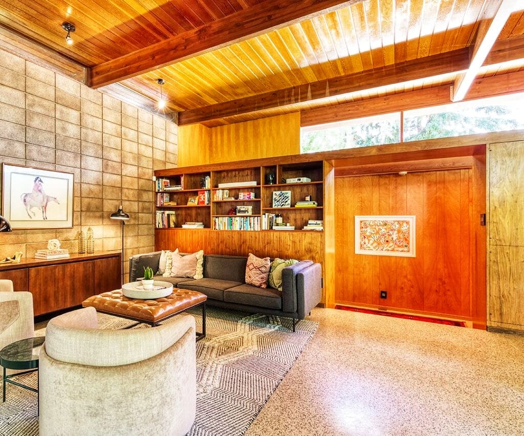 Clerestory Windows Surrounded by Wooden Interior