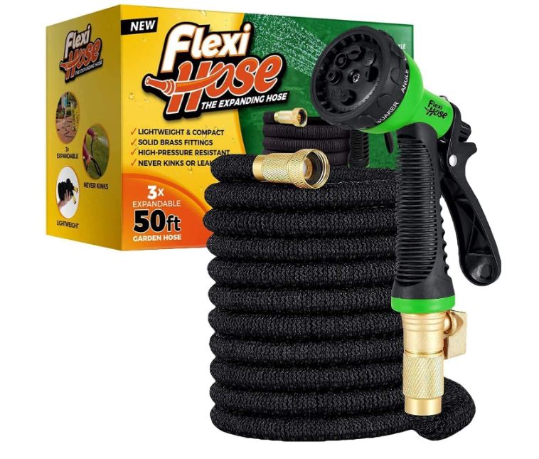 Flexi Hose With 8 Function Nozzle Garden Hose