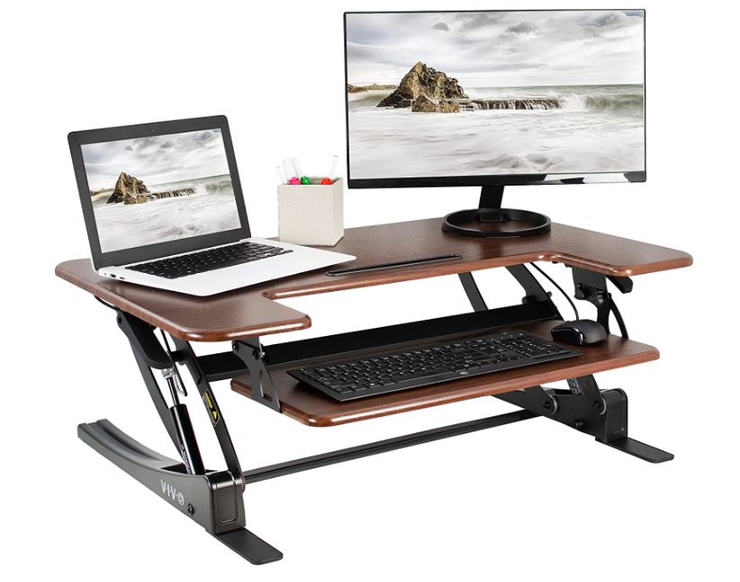 Height Adjustable 36 Inch Stand Up Desk Converter