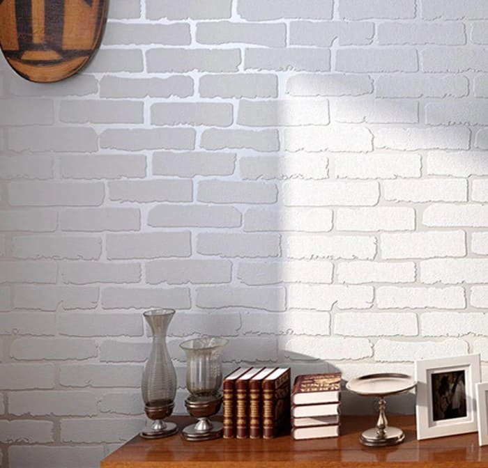 White Brick Wallpaper Vintage