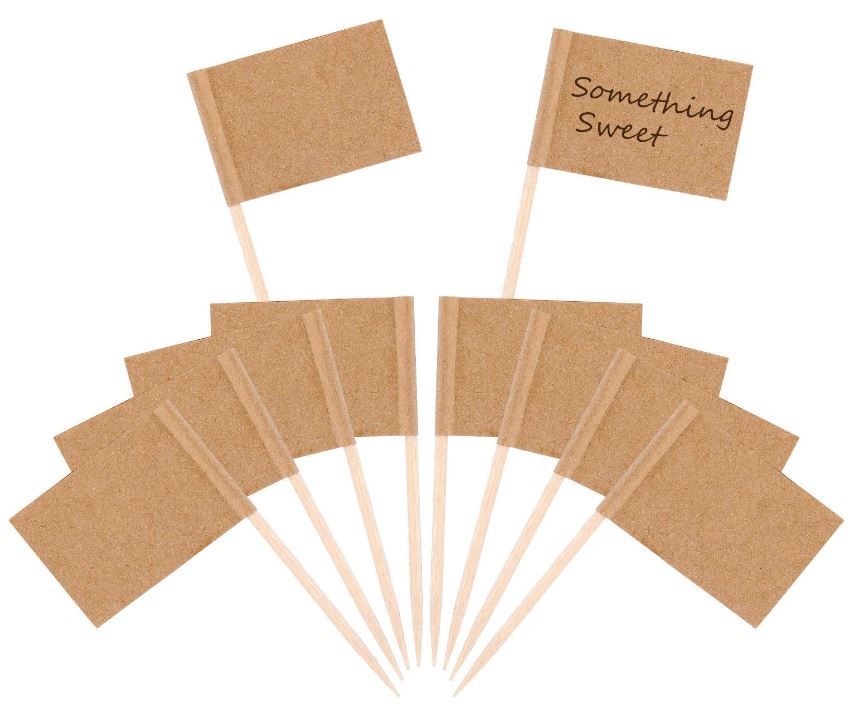 Blank Toothpick Flags and Cheese Markers
