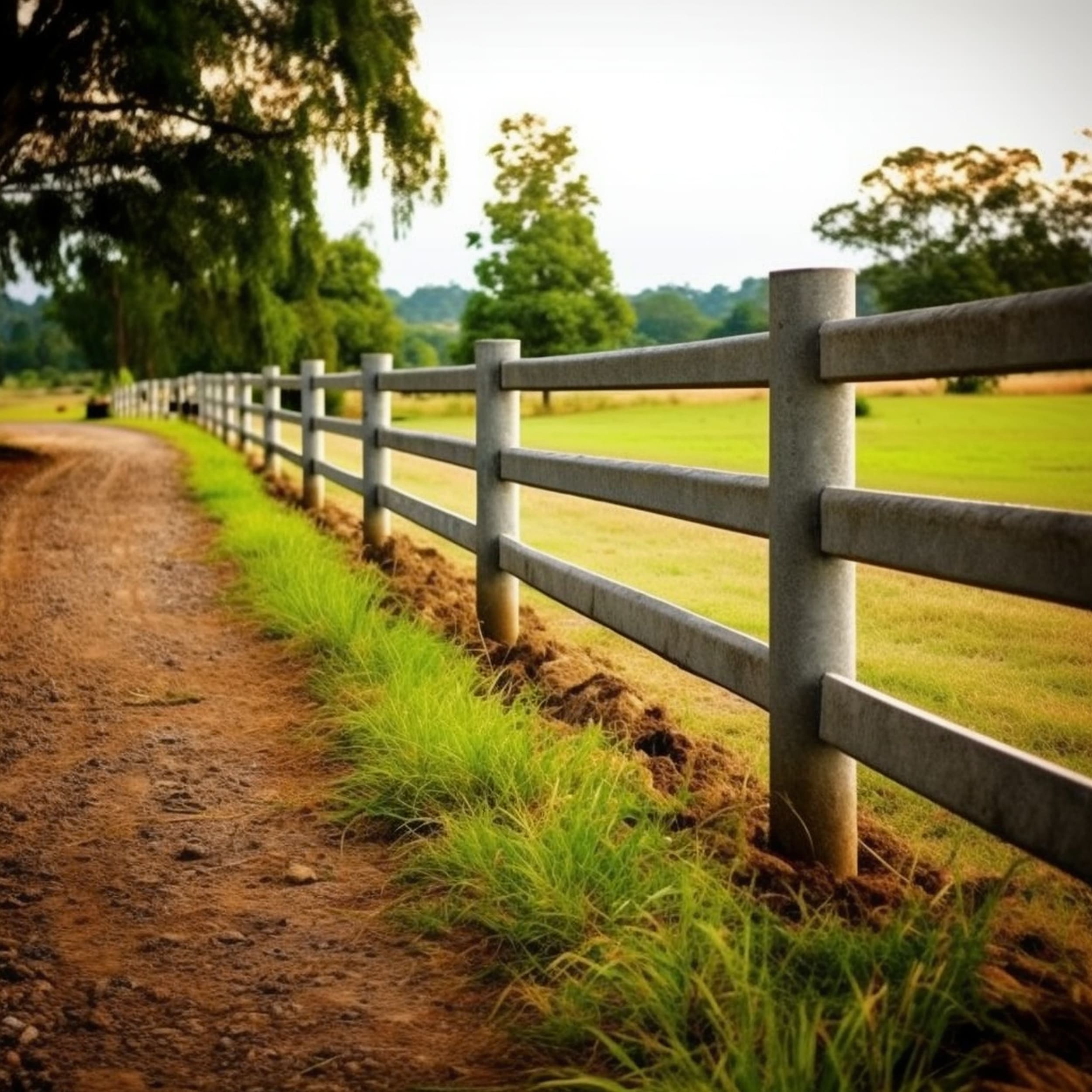 Concrete Split Rail Fence