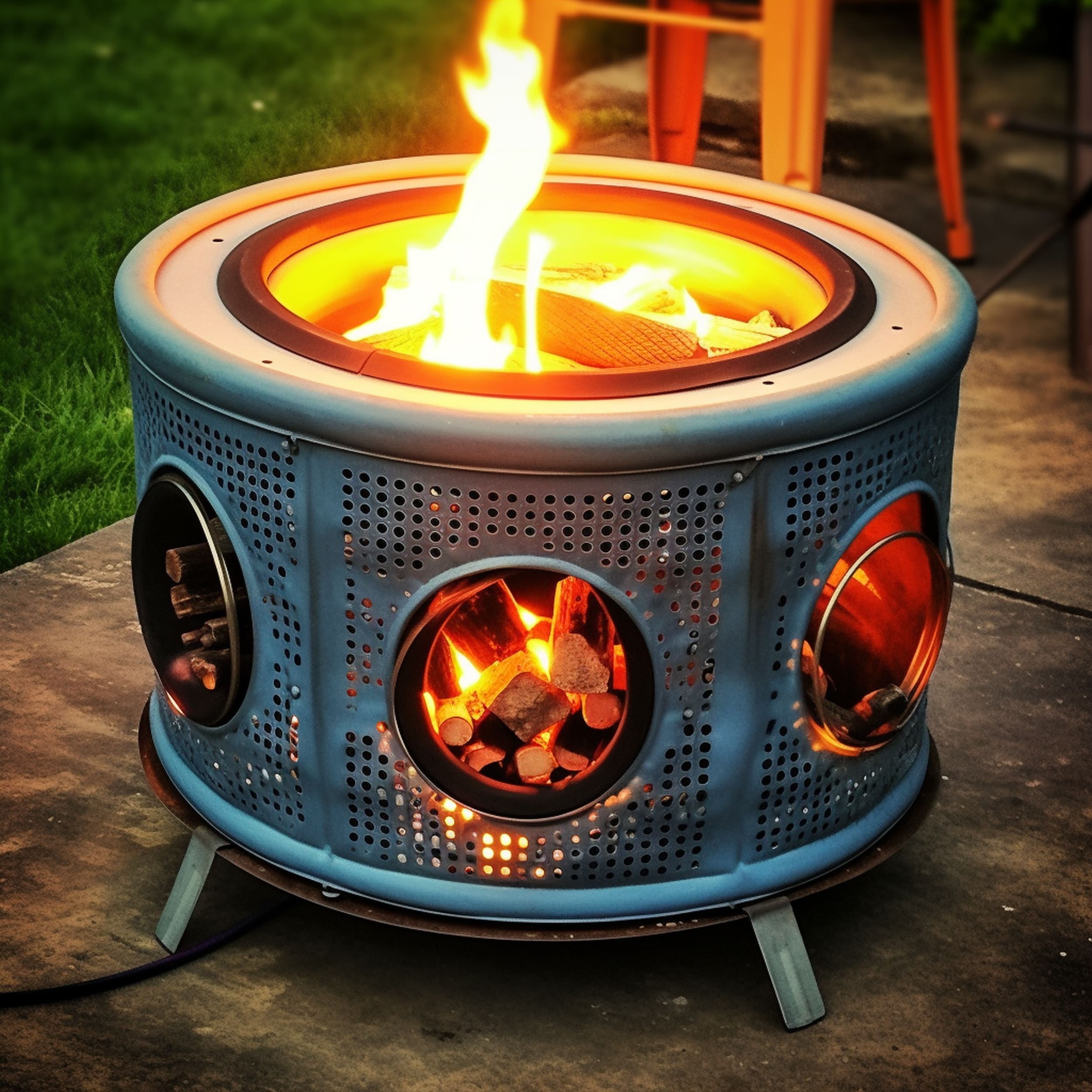 DIY Washing Machine Fire Pit
