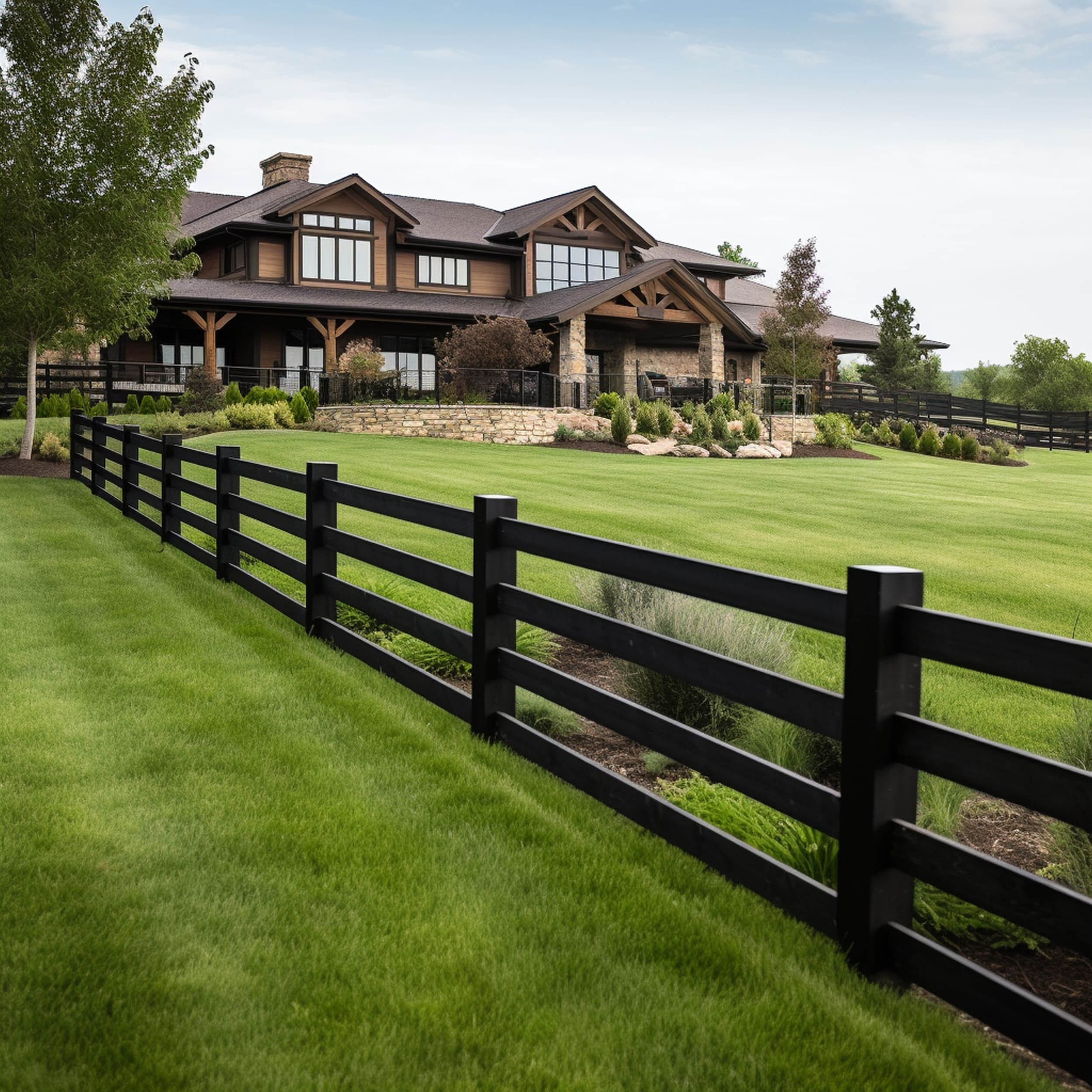Composite Split Rail Fence