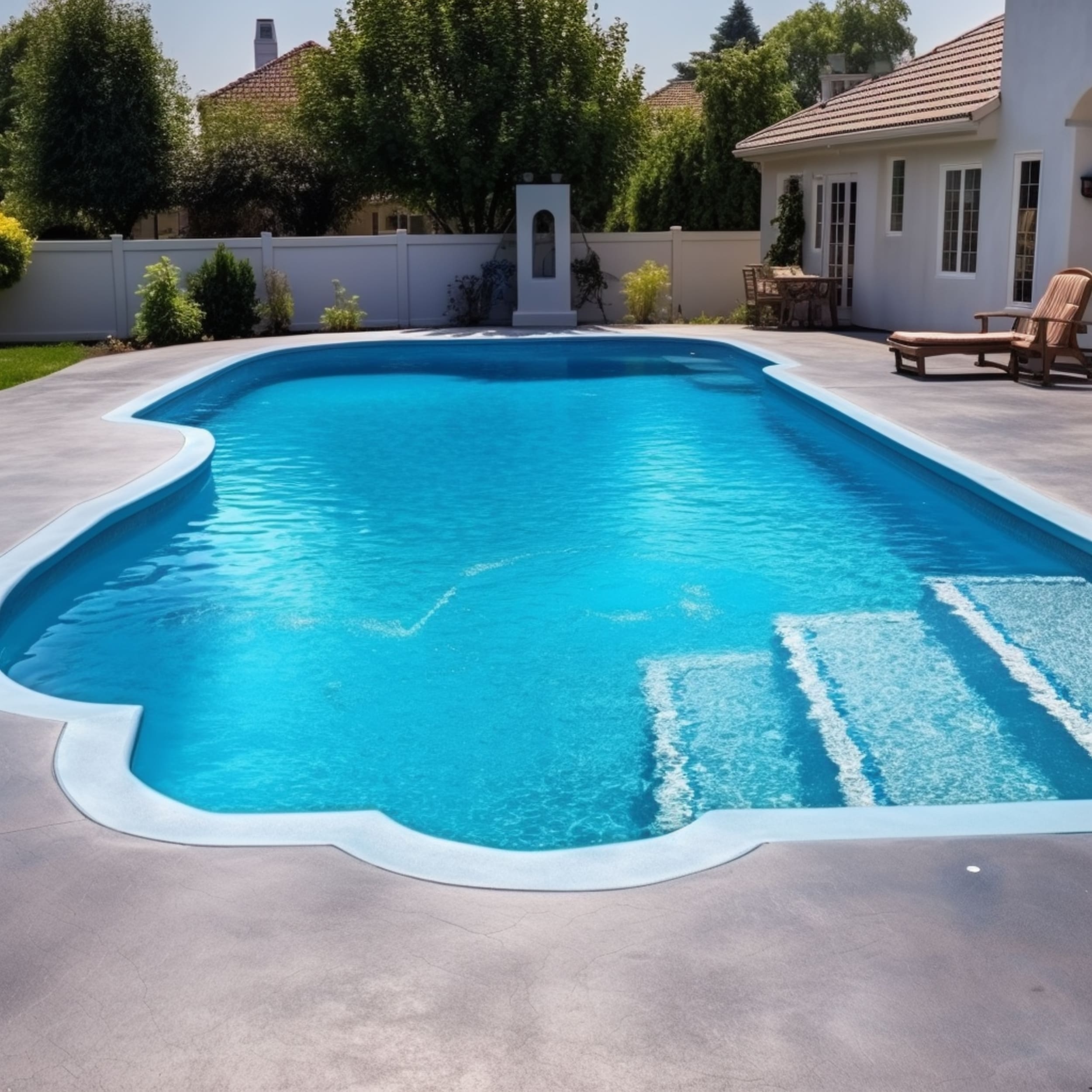 Swimming Pool Finished With Standard Plaster