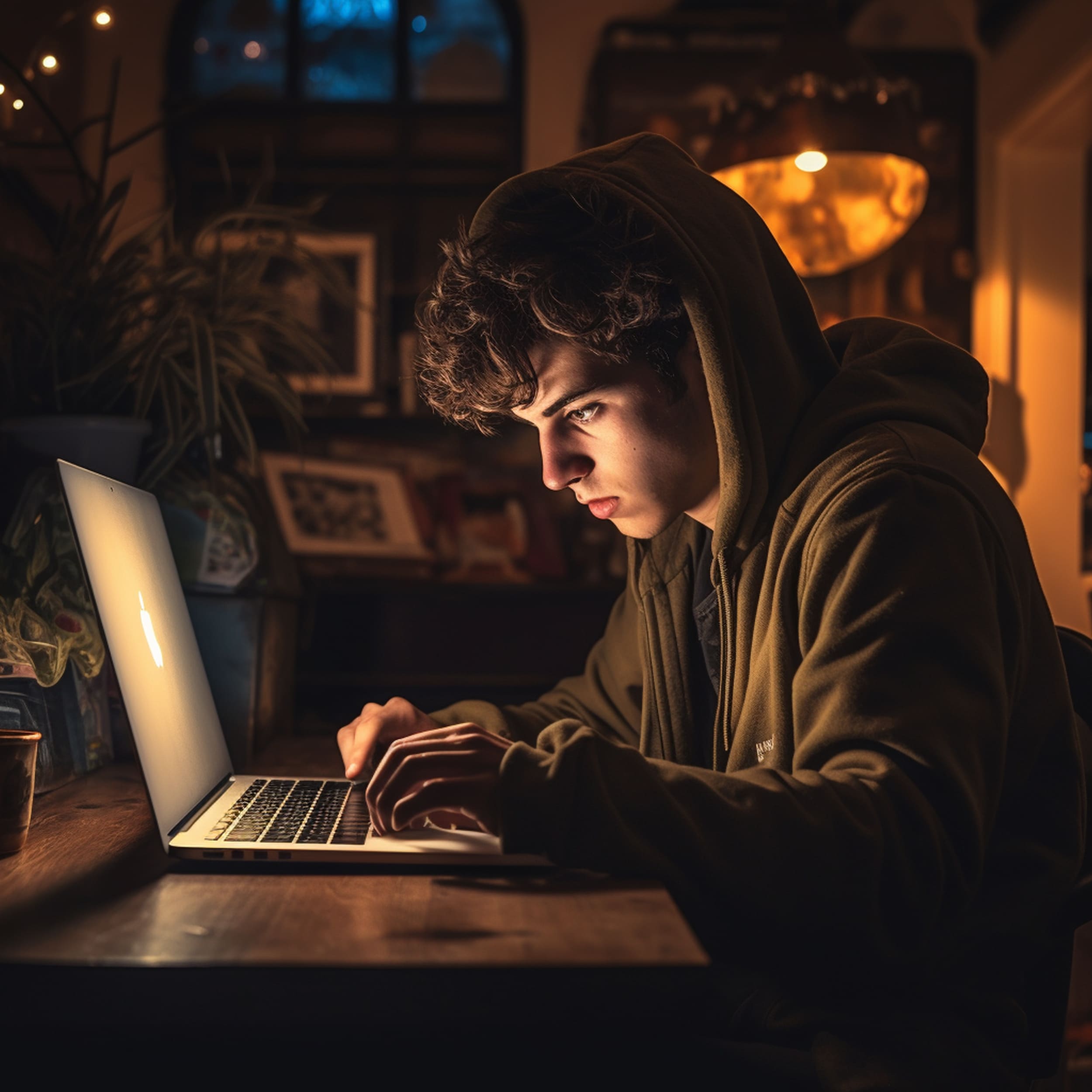 Man Browsing the Internet