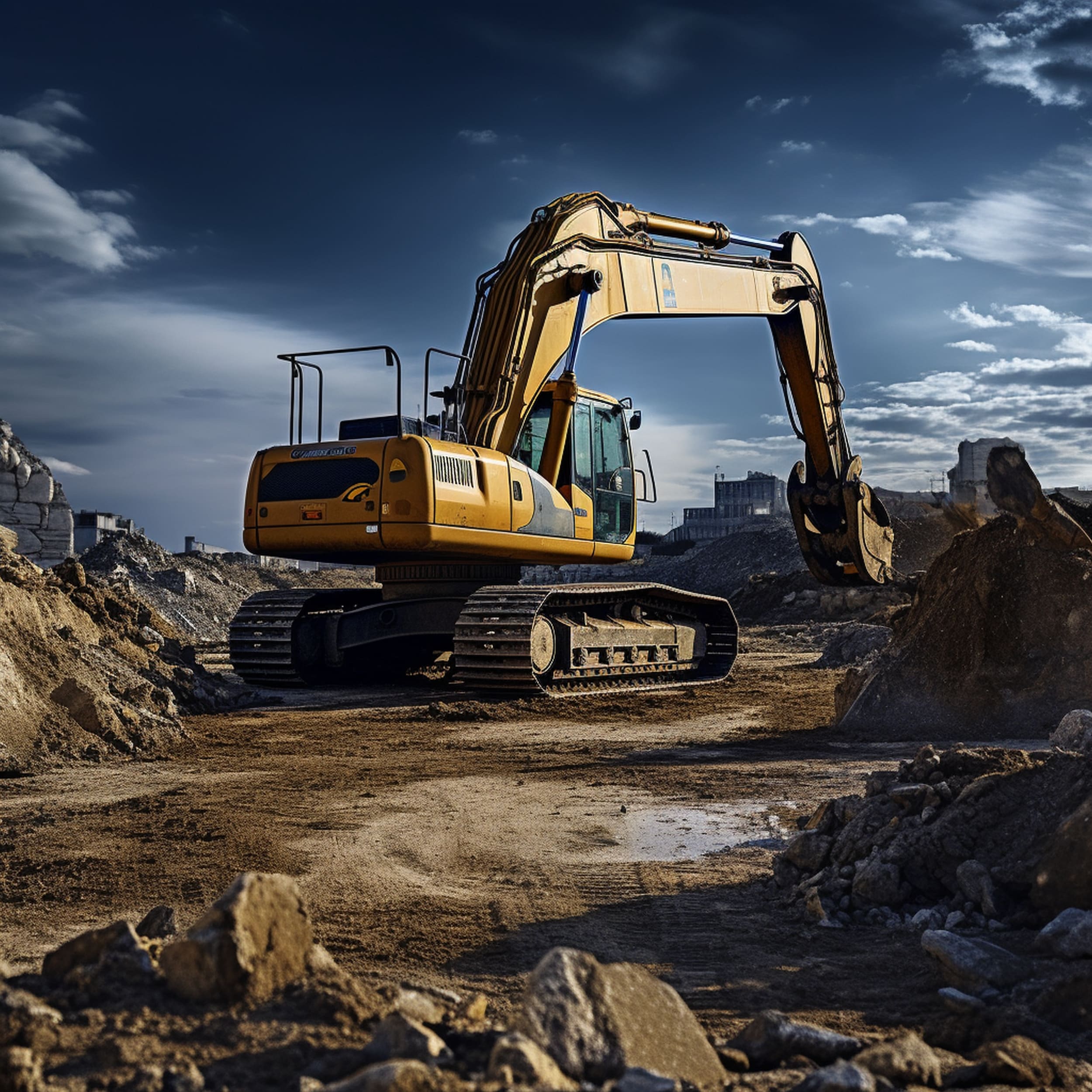 Excavator on a Construction Site