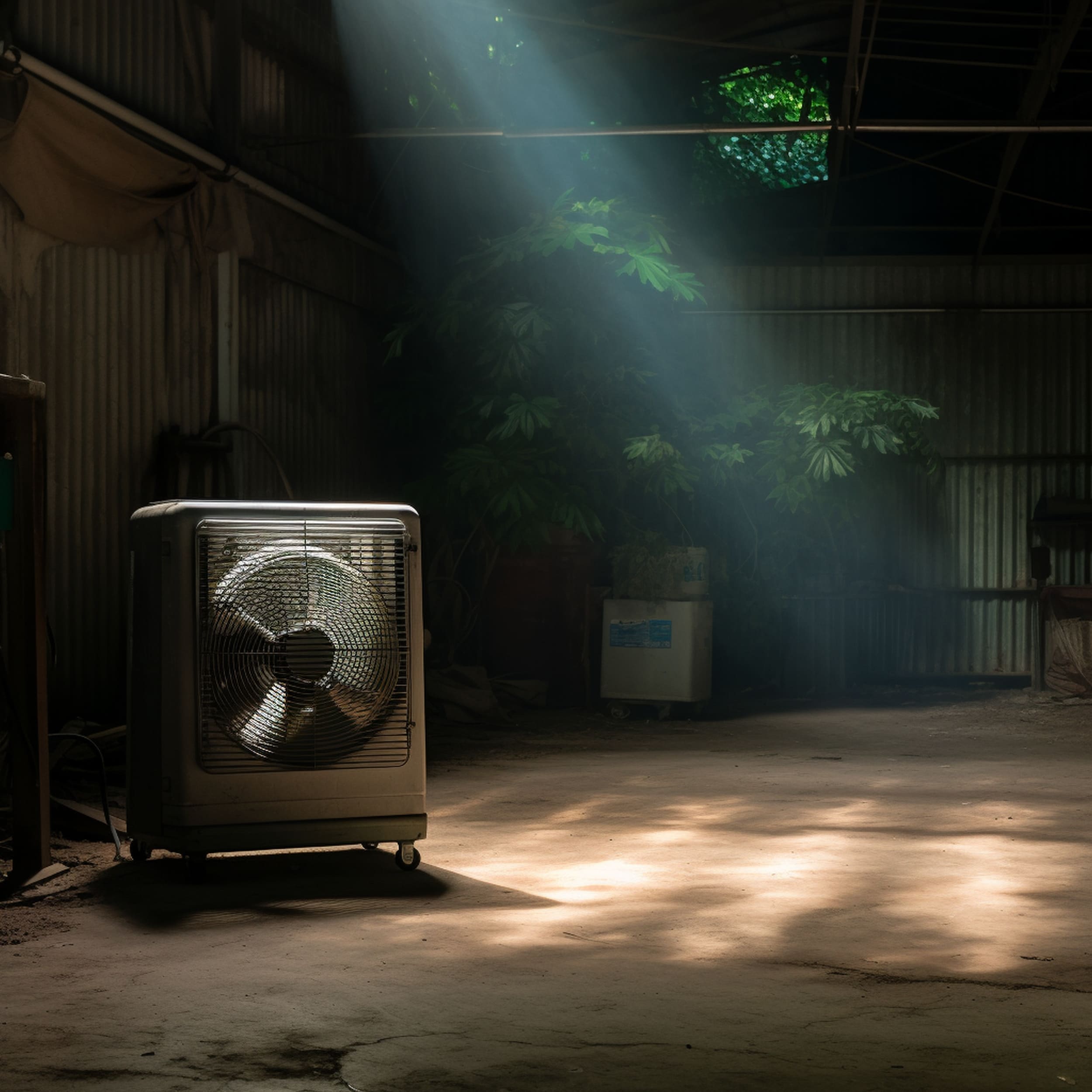 Swamp Cooler in a Garage