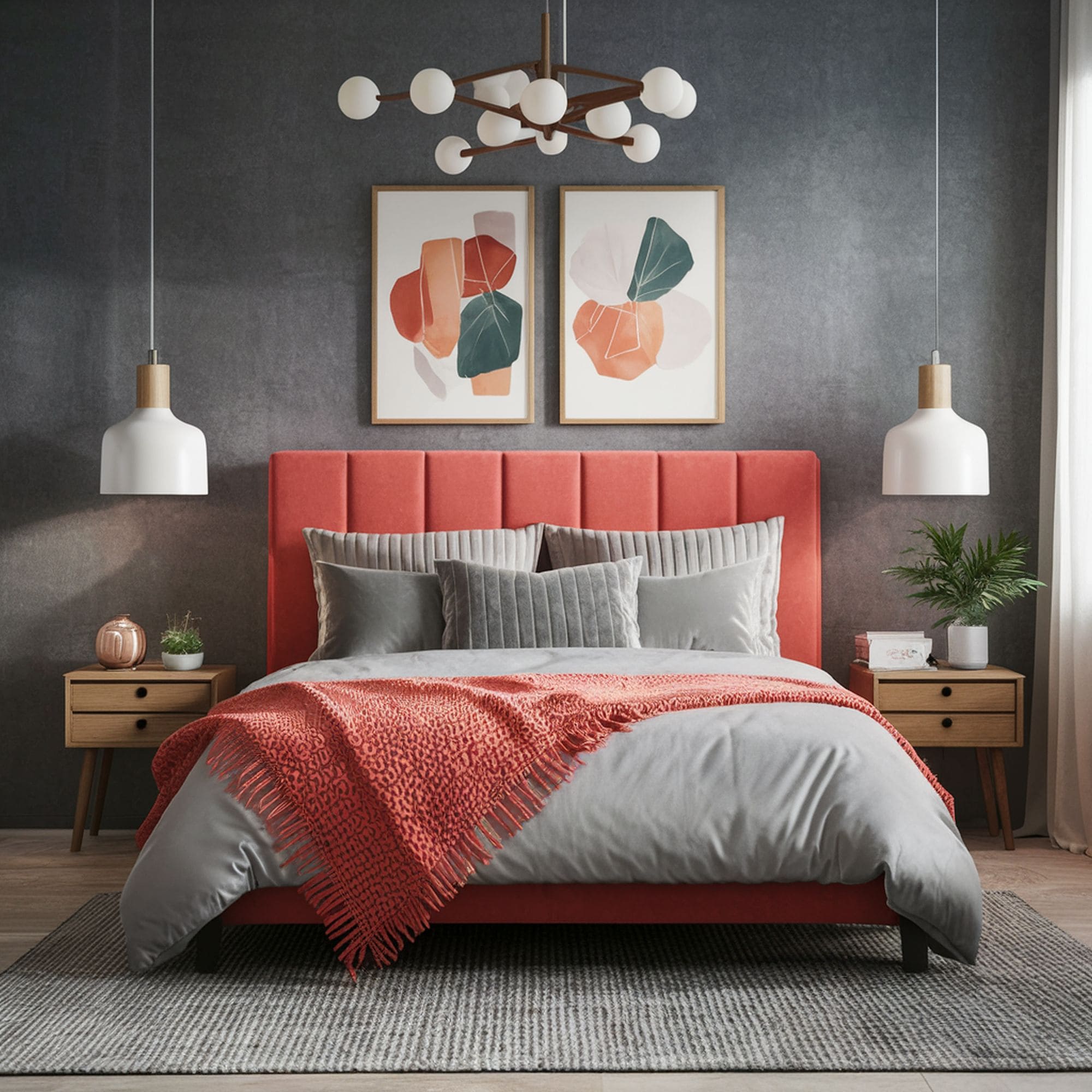 Coral Bedroom Headboard
