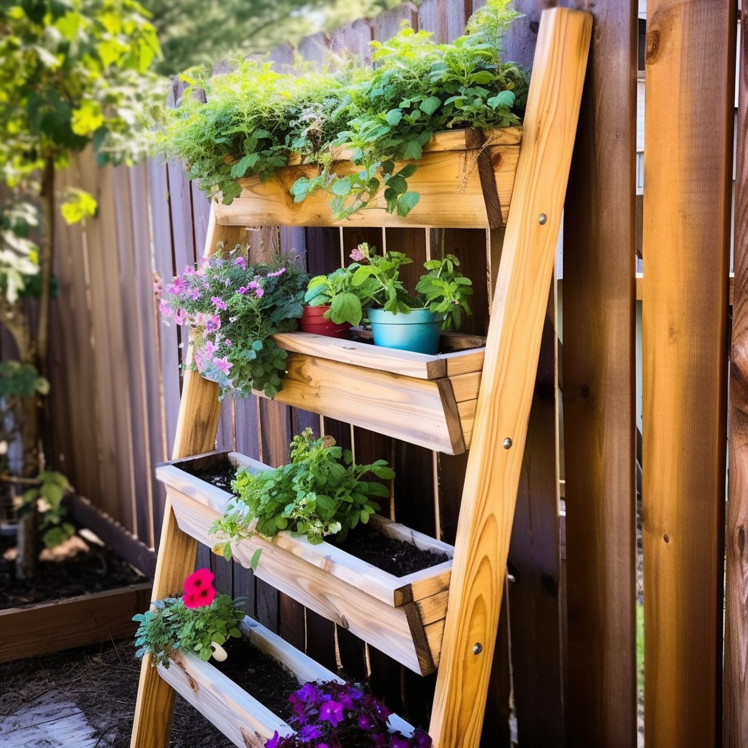 Ladder Fence Planter