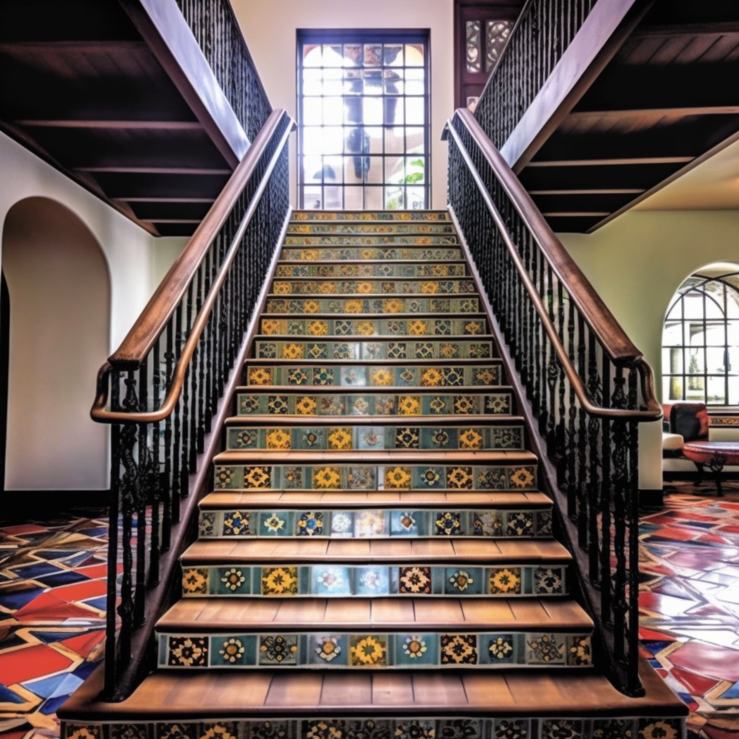 Mexican Inspired Staircase Tile Designs