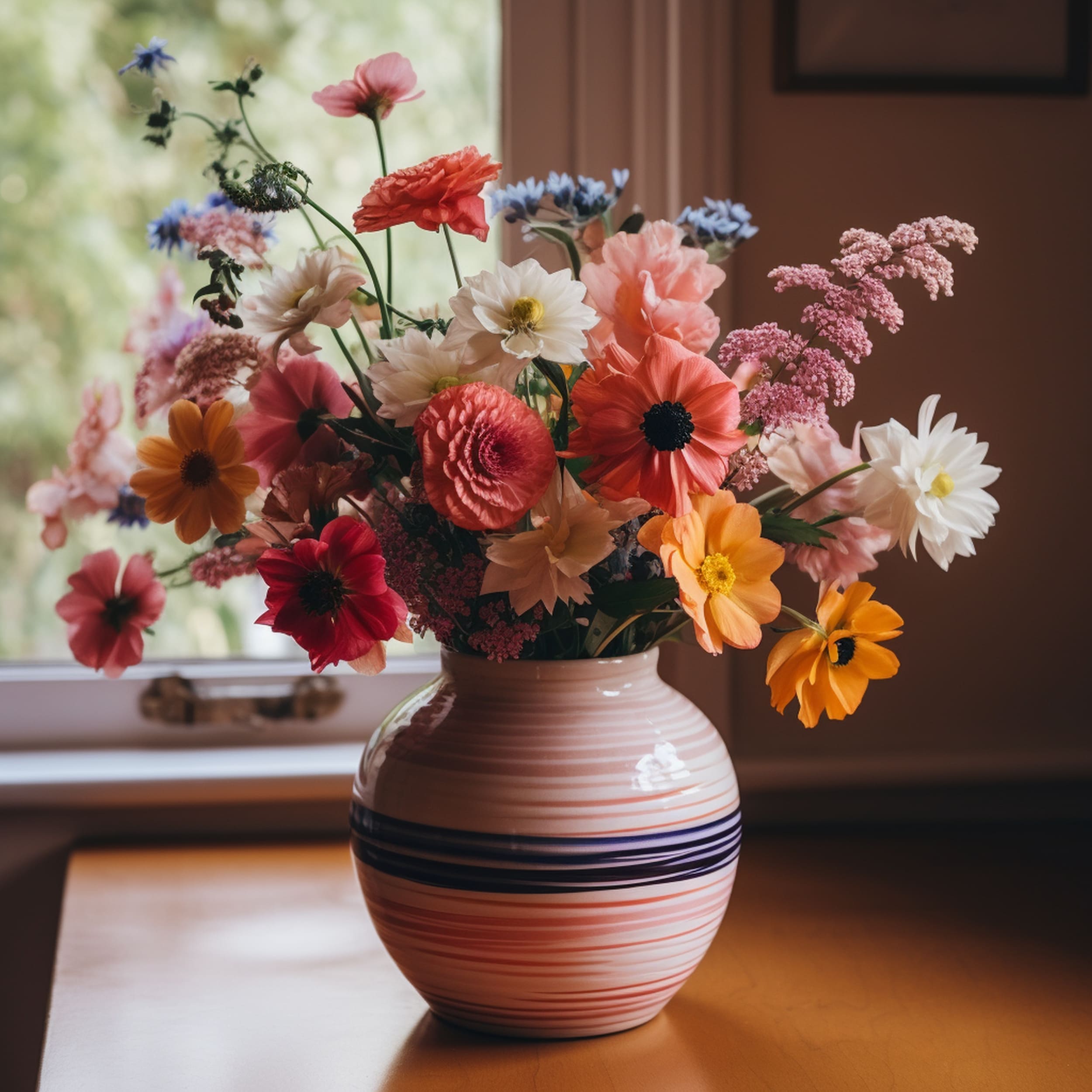 Ceramic Vase With Flowers