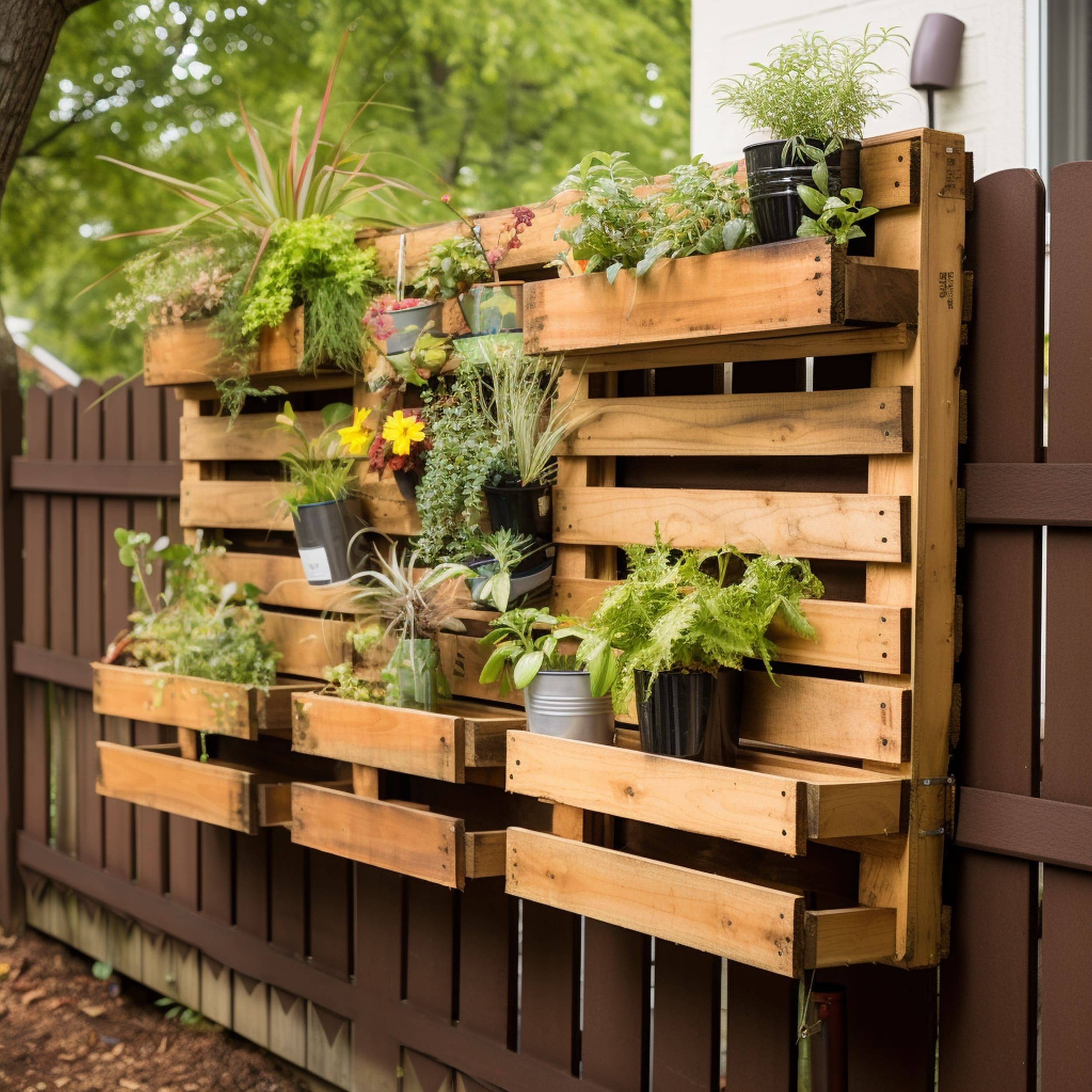 DIY Style Crate Fence Planter