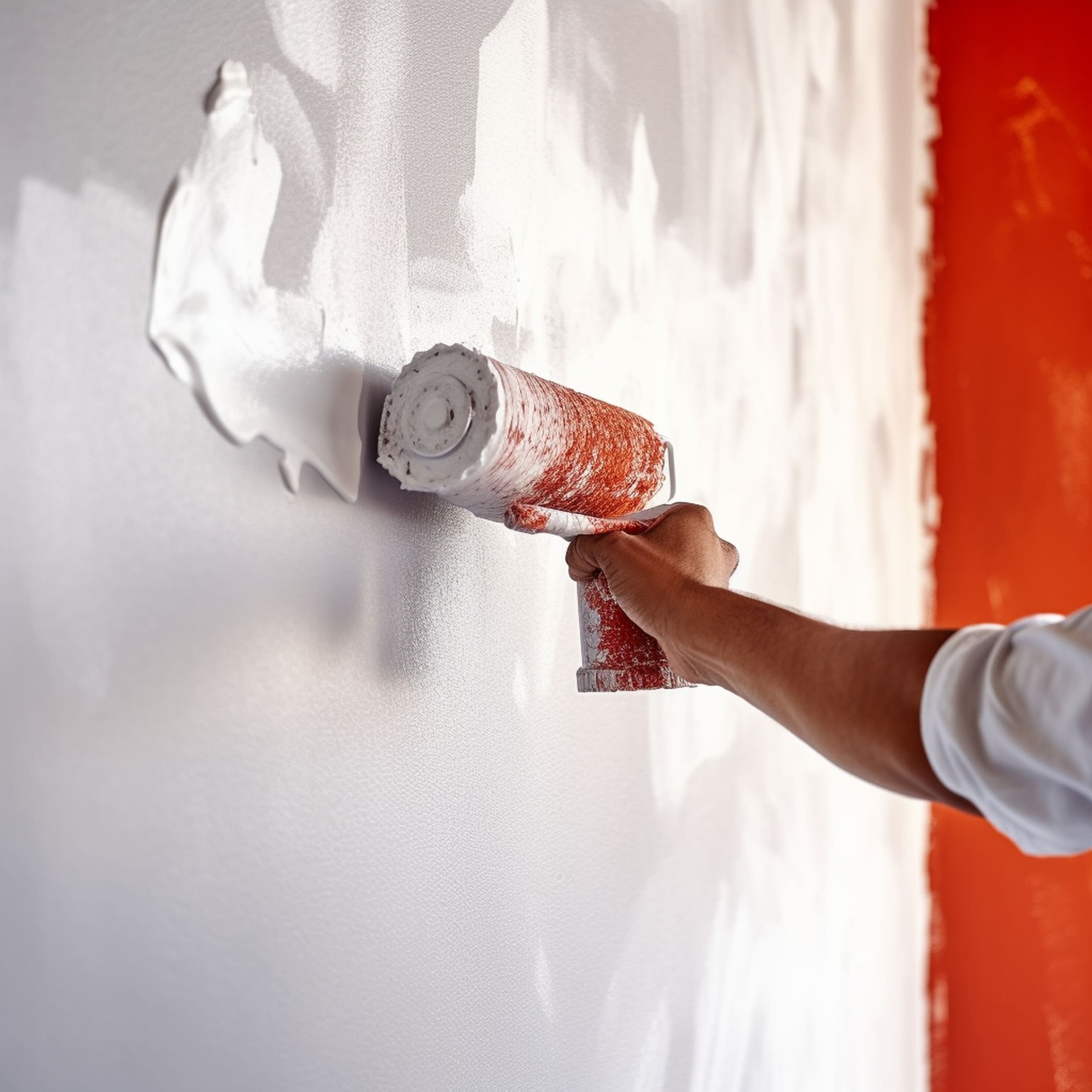 Hand With Roller Paint Brush