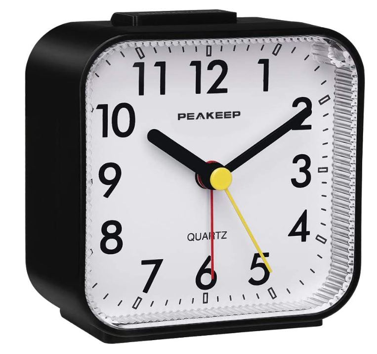 Small Analog Silent Alarm Clock