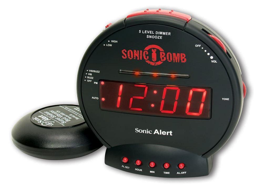 Sonic Bomb Alarm Clock With Shaker