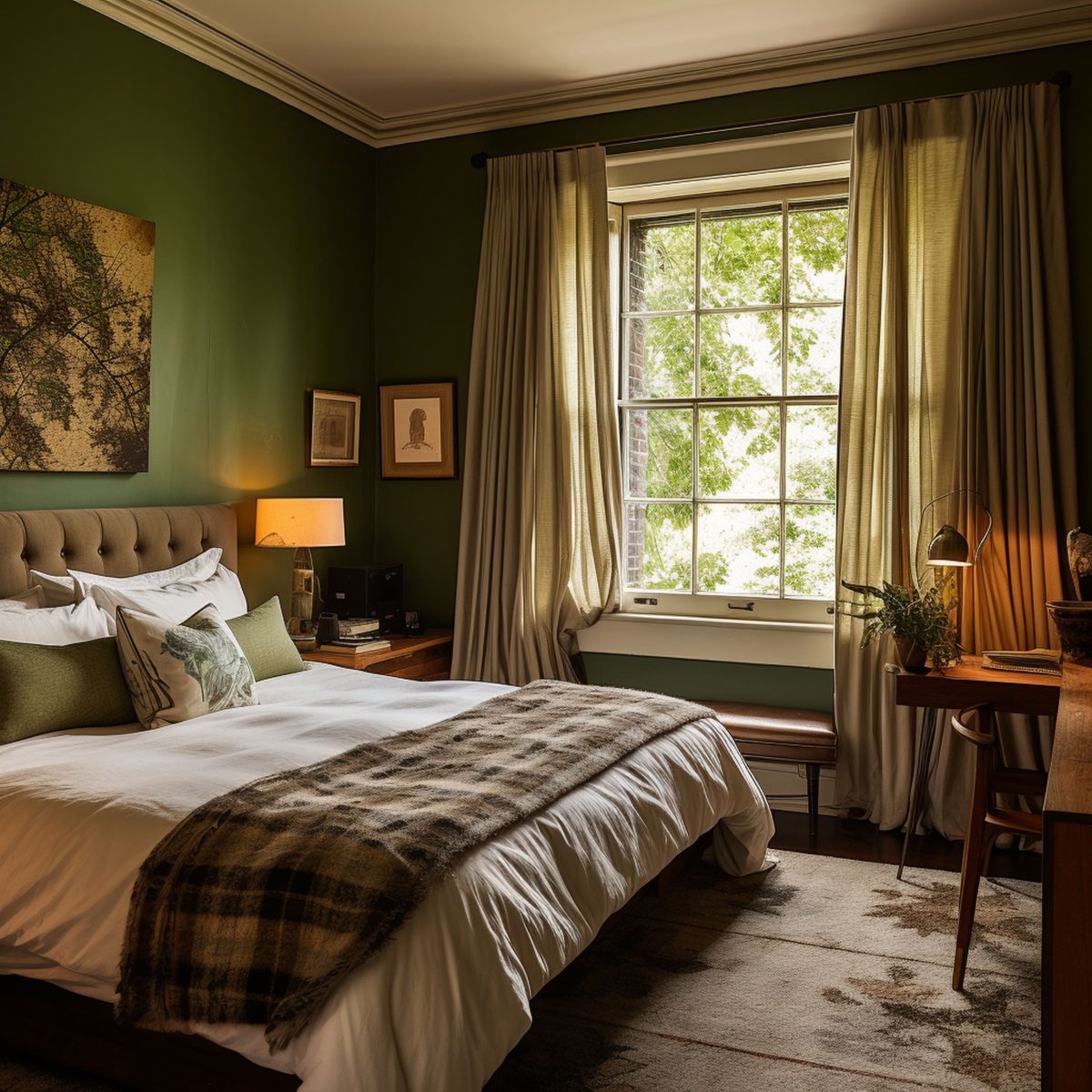 The 8 Best Curtain Colors for Green Walls