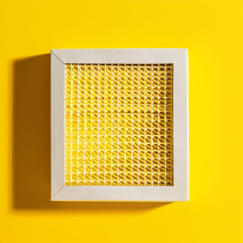 AC Filter on Yellow Background