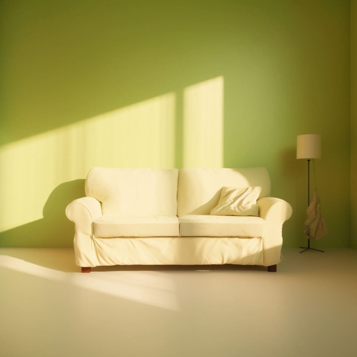 Couch With a Cover on it